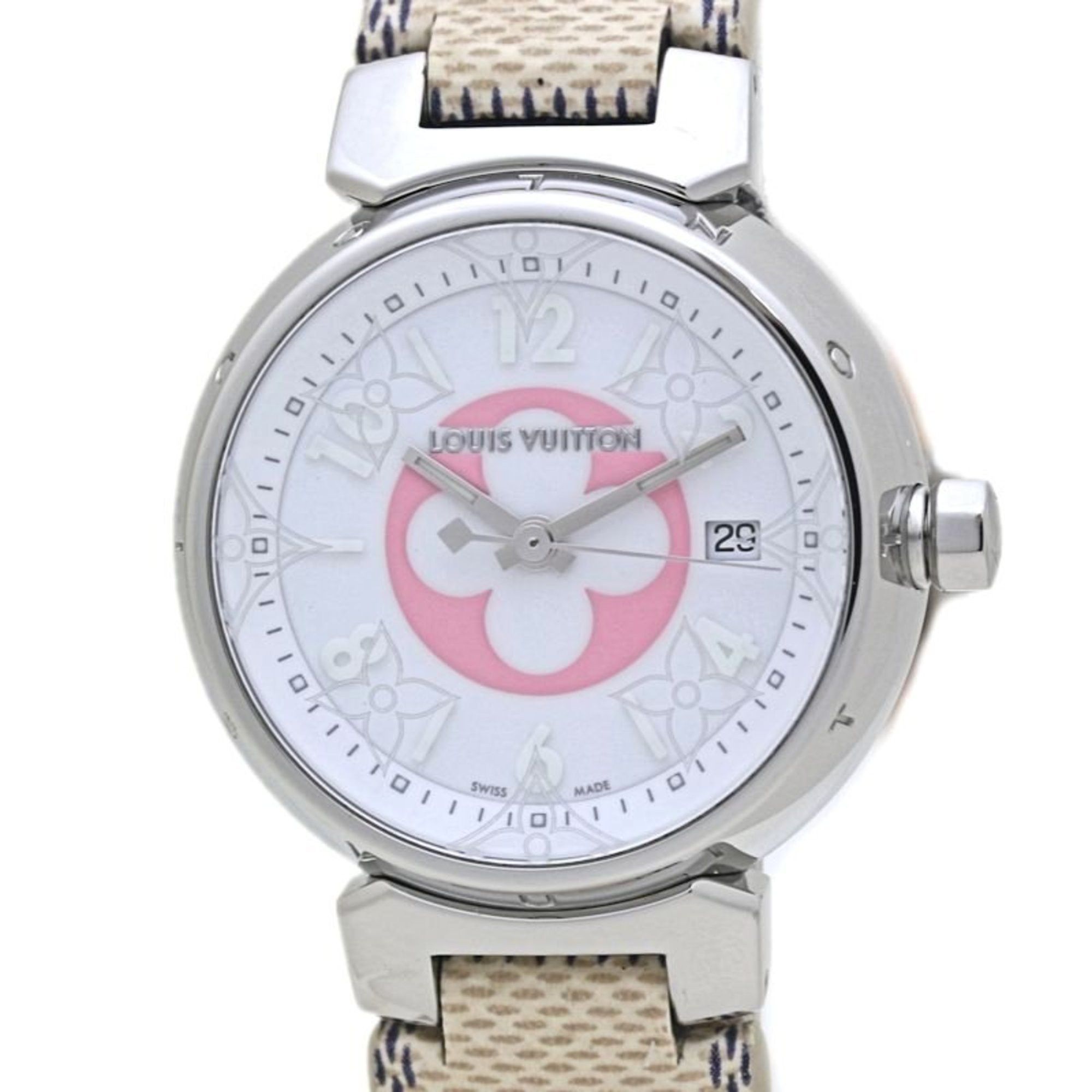 Louis Vuitton LOUIS VUITTON Tambour PM Azur 28mm QA007Z Japan Exclusive Women's Watch 40162 Size ONE SIZE - 10 Thumbnail
