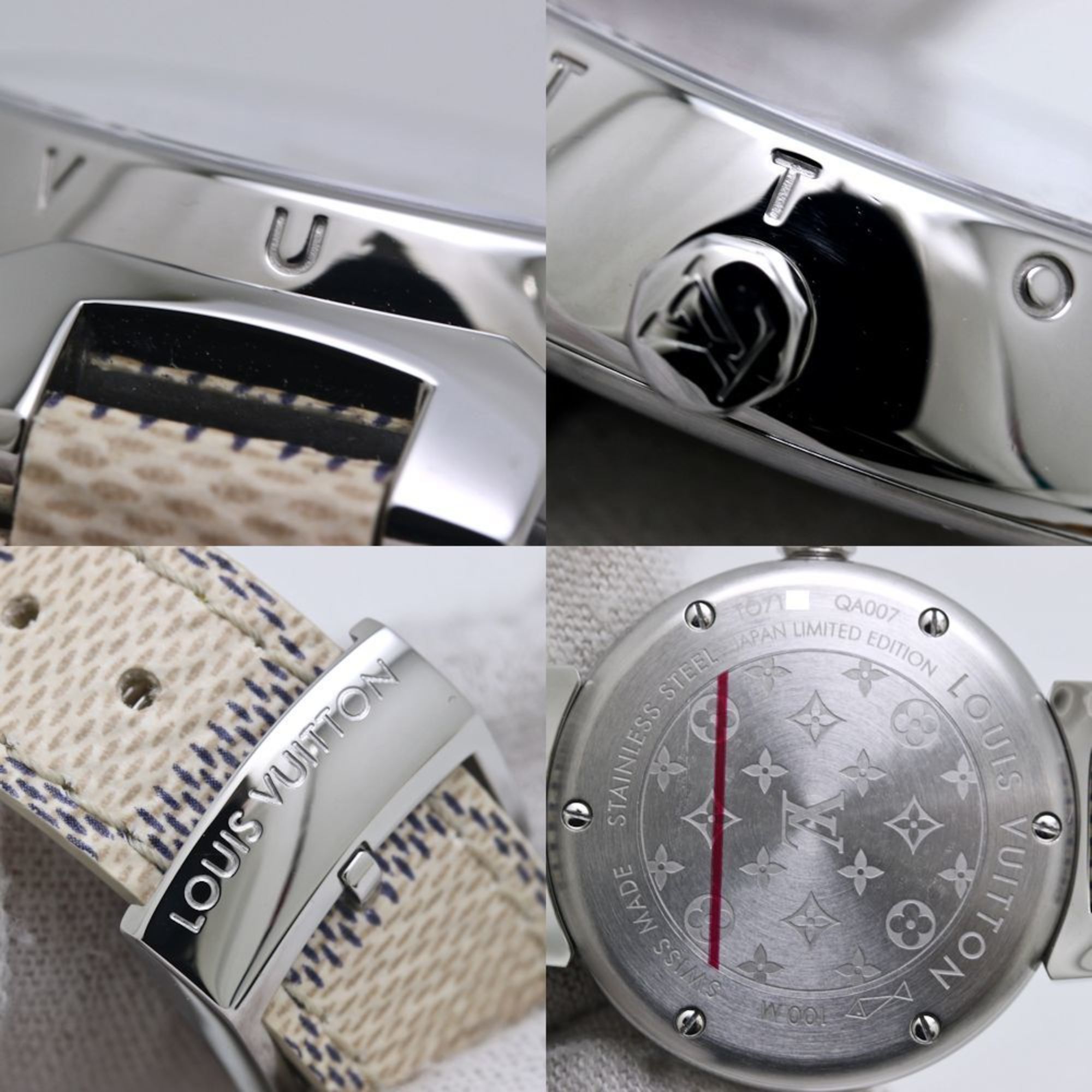 Louis Vuitton LOUIS VUITTON Tambour PM Azur 28mm QA007Z Japan Exclusive Women's Watch 40162 Size ONE SIZE - 7 Thumbnail