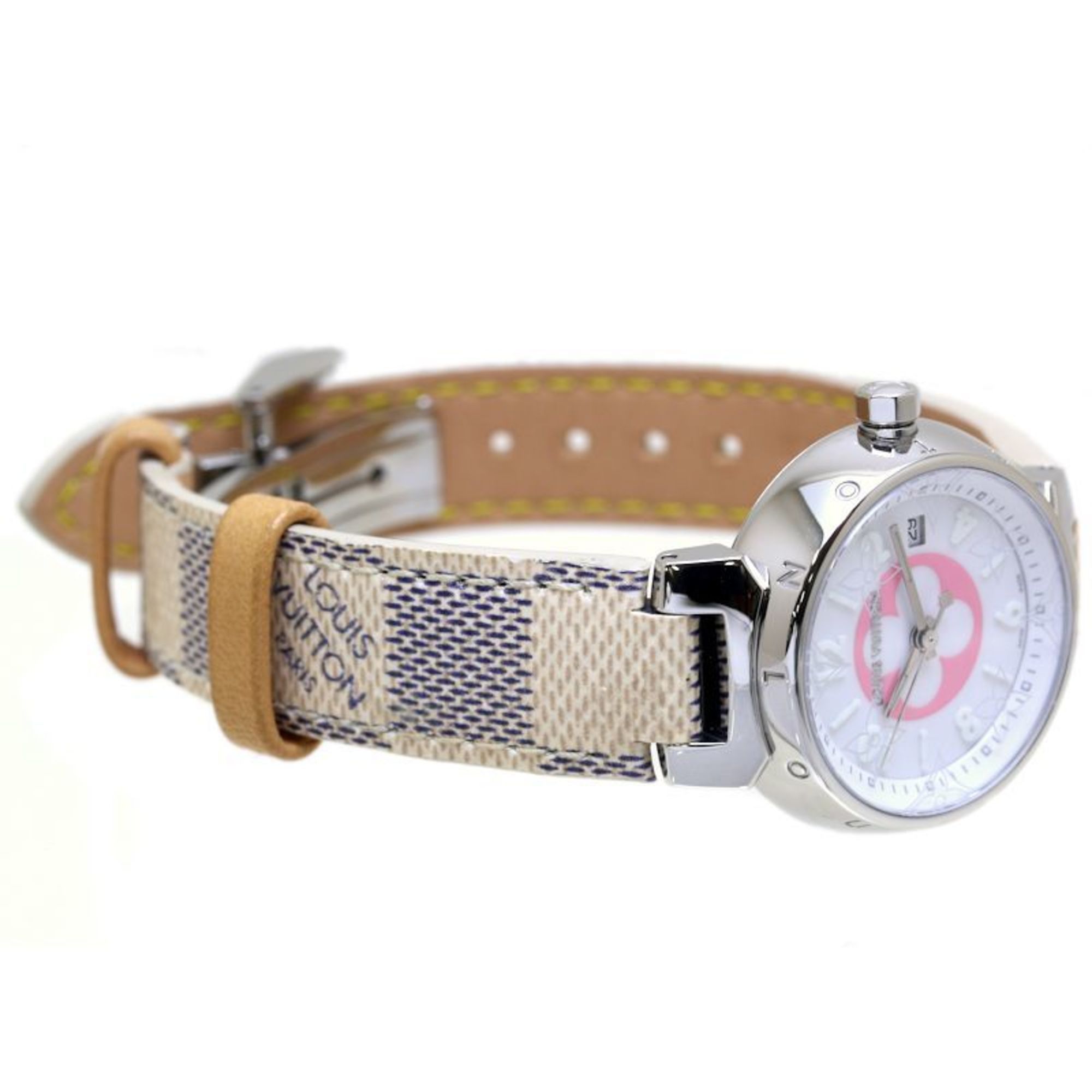 Louis Vuitton LOUIS VUITTON Tambour PM Azur 28mm QA007Z Japan Exclusive Women's Watch 40162 Size ONE SIZE - 4 Thumbnail