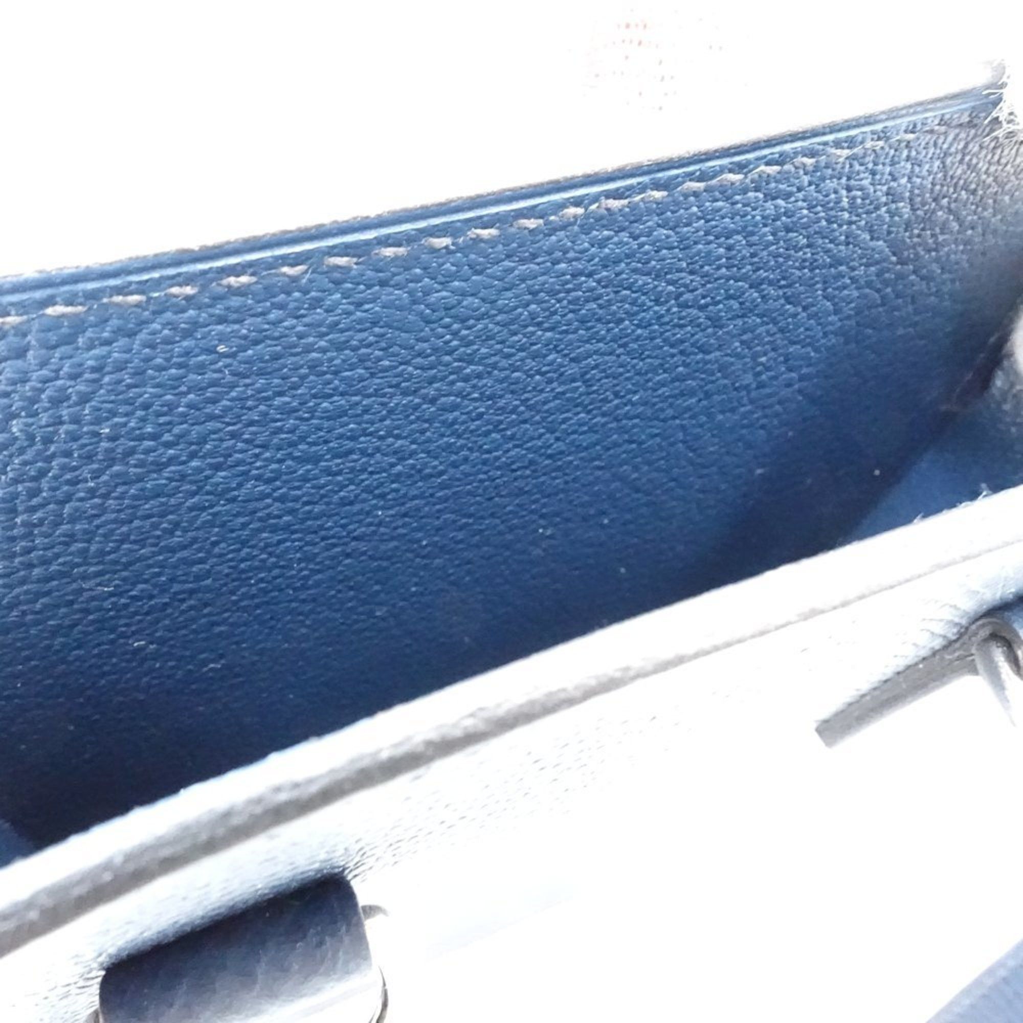 Hermes HERMES Aka Box WNN005 Pochette Shoulder Bag in Leather, Blue de Plus, Women's, 188592 Size ONE SIZE - 8 Thumbnail
