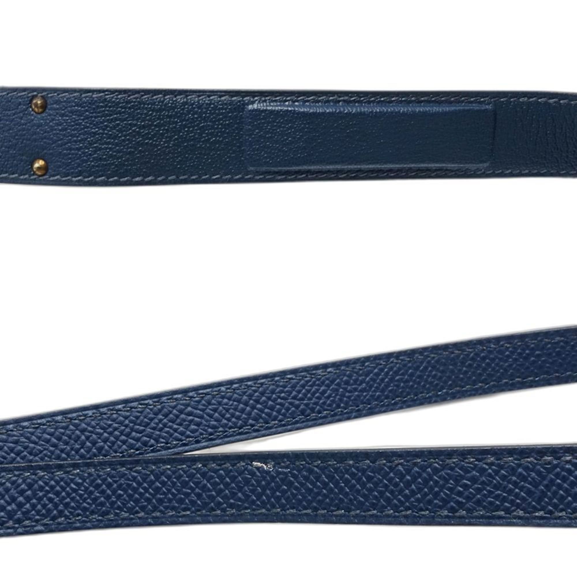 Hermes HERMES Aka Box WNN005 Pochette Shoulder Bag in Leather, Blue de Plus, Women's, 188592 Size ONE SIZE - 6 Thumbnail