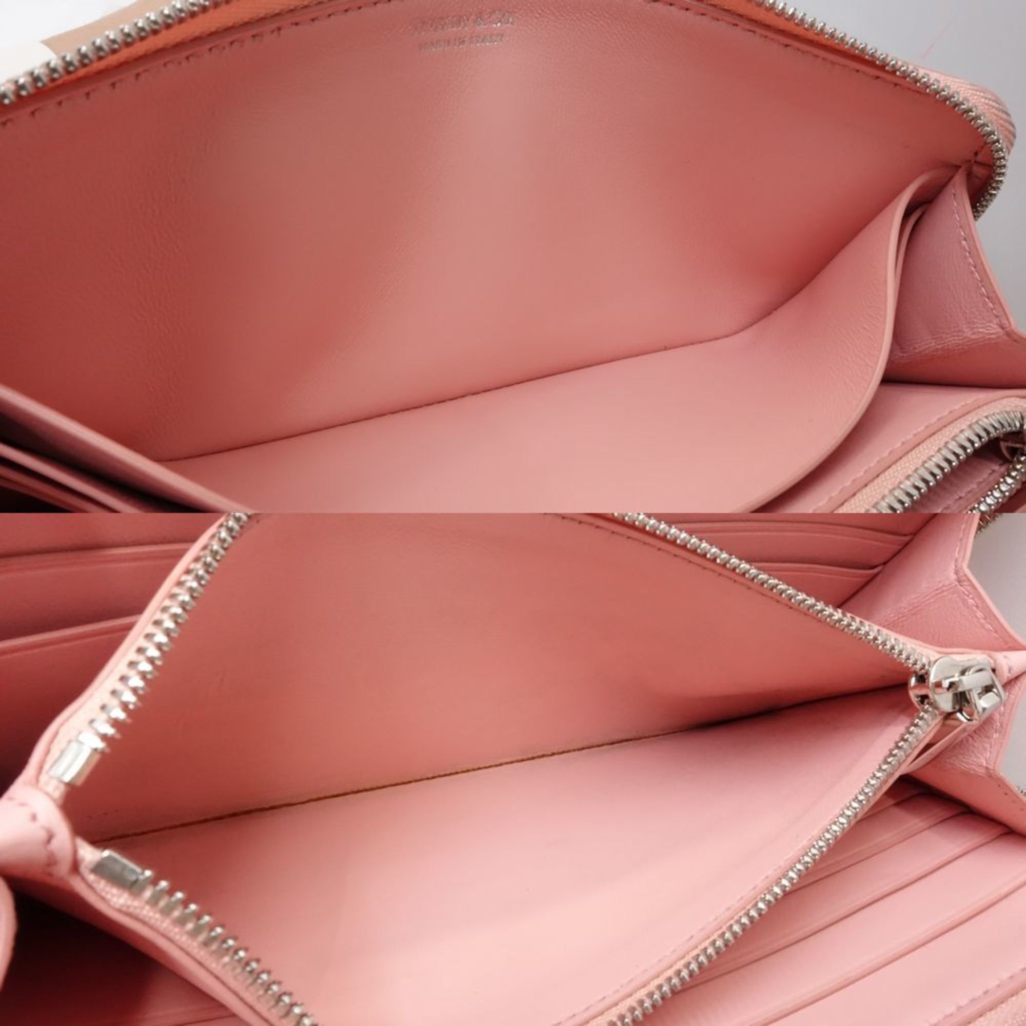 Tiffany & Co. TIFFANY & Co. Round Return to Tiffany Long Wallet, Leather, Pink, Women's, 188597 Size ONE SIZE - 8 Thumbnail