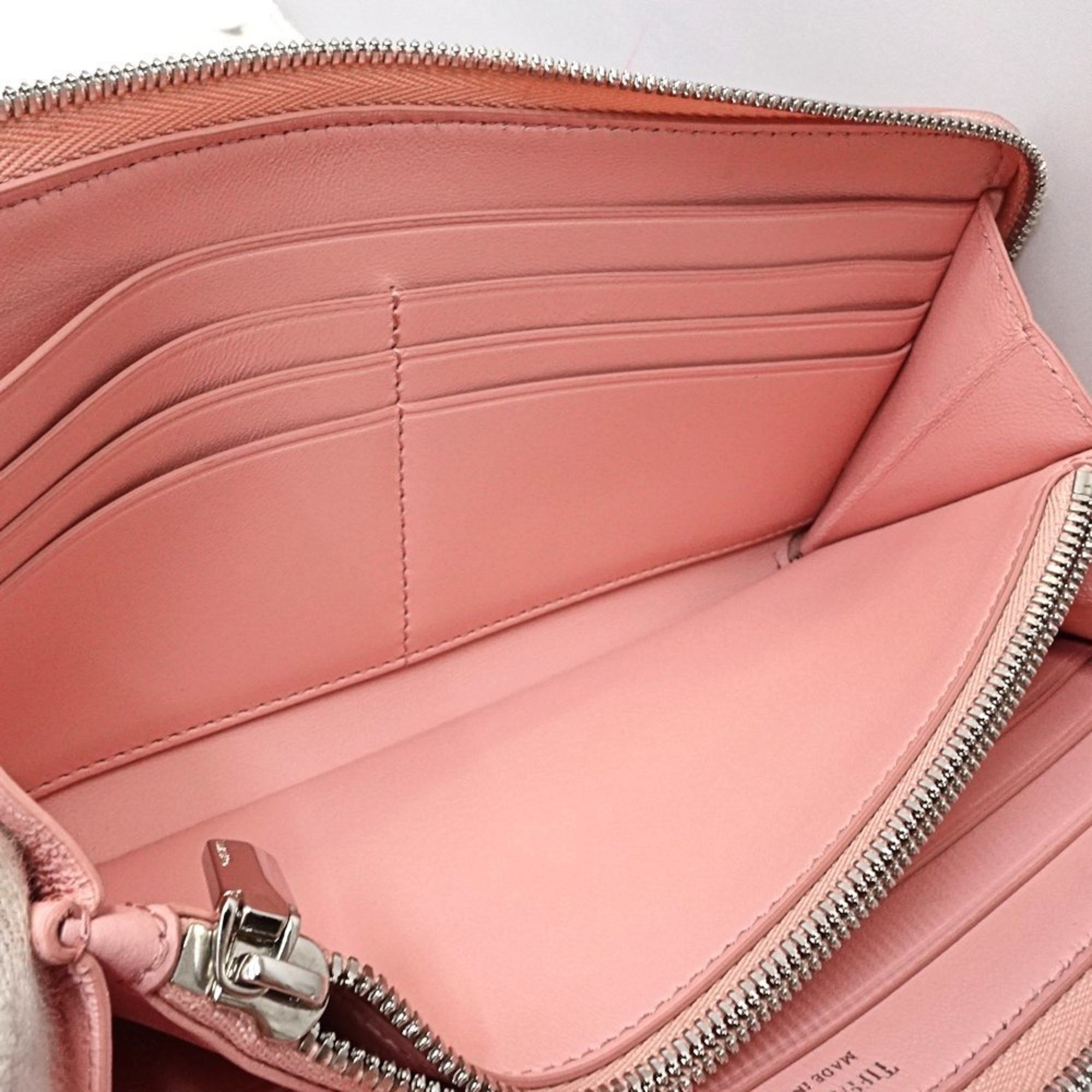Tiffany & Co. TIFFANY & Co. Round Return to Tiffany Long Wallet, Leather, Pink, Women's, 188597 Size ONE SIZE - 7 Thumbnail