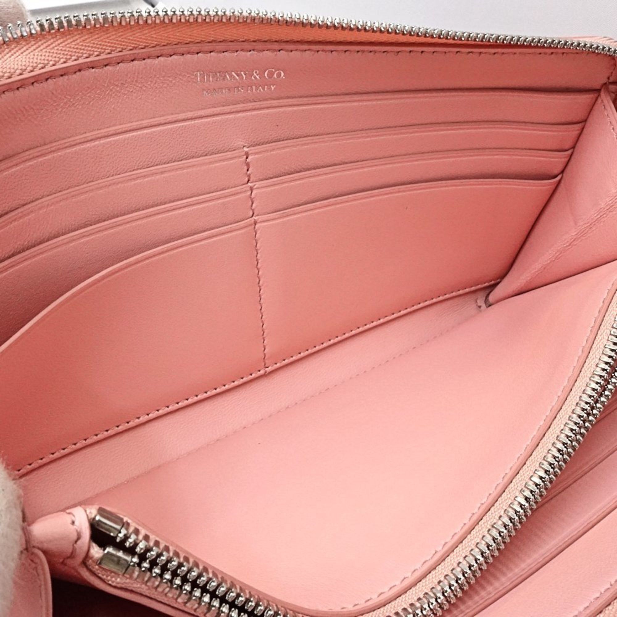 Tiffany & Co. TIFFANY & Co. Round Return to Tiffany Long Wallet, Leather, Pink, Women's, 188597 Size ONE SIZE - 6 Thumbnail
