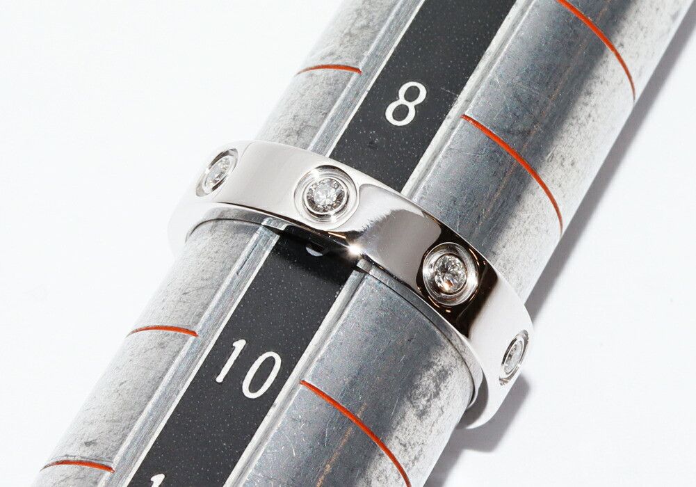 Cartier Cartier Cartier Love Ring Au750 White Gold Diamond Ring Size 9 Metal Ring B40506 DUTY FREE for USA Size ONE SIZE - 2 Thumbnail