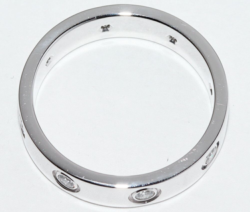 Cartier Cartier Cartier Love Ring Au750 White Gold Diamond Ring Size 9 Metal Ring B40506 DUTY FREE for USA Size ONE SIZE - 4 Thumbnail