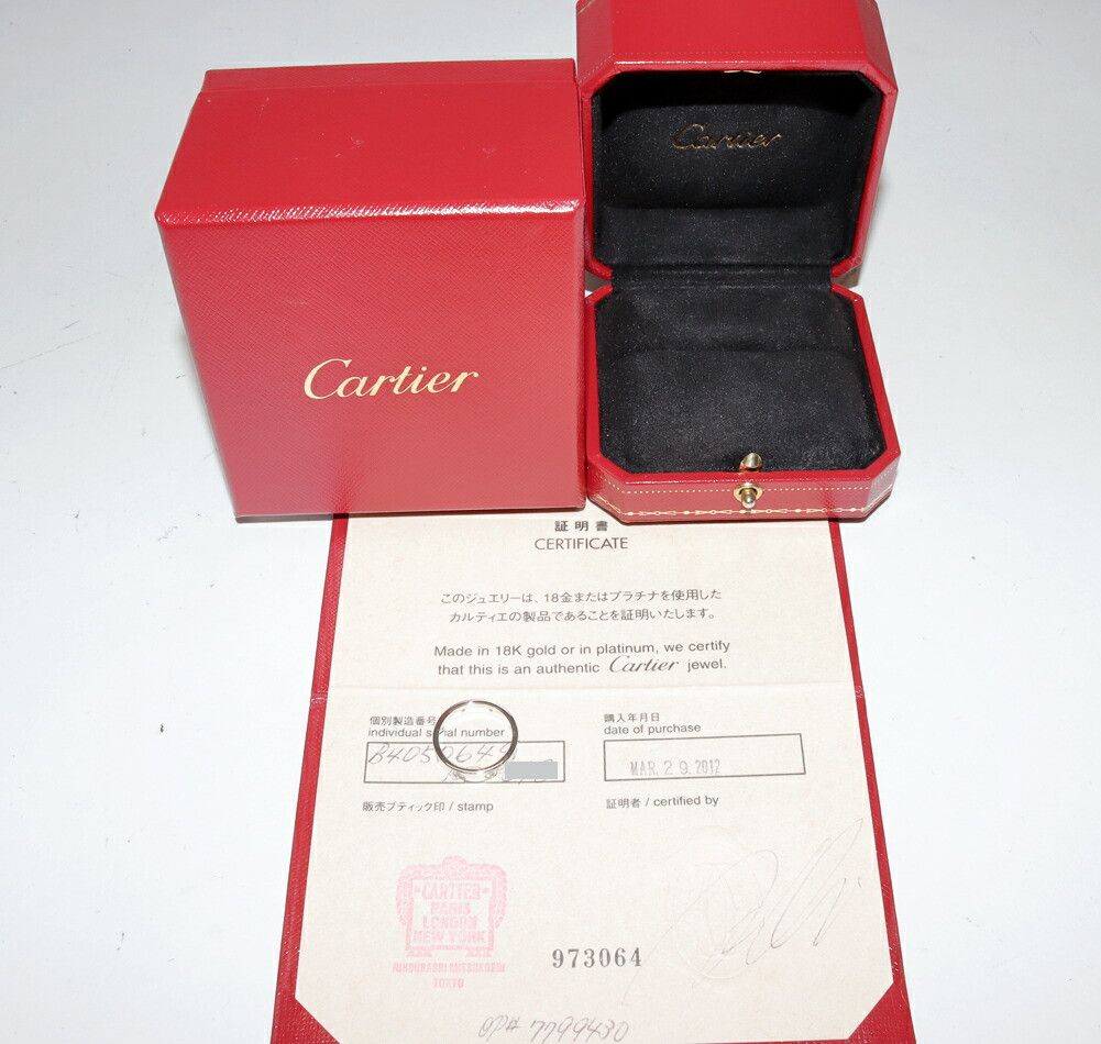 Cartier Cartier Cartier Love Ring Au750 White Gold Diamond Ring Size 9 Metal Ring B40506 DUTY FREE for USA Size ONE SIZE - 3 Thumbnail