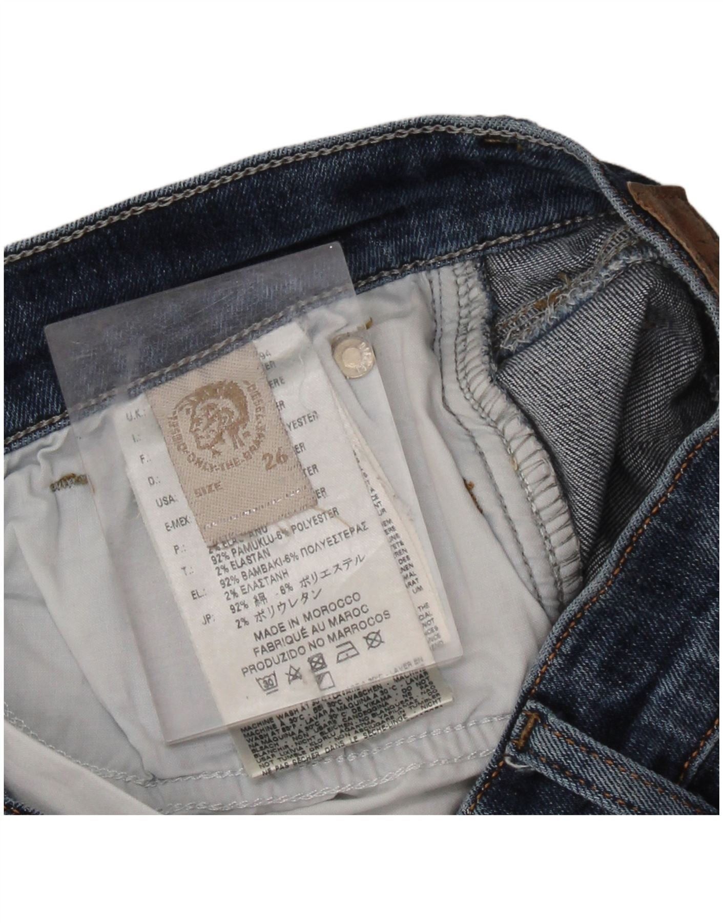 Diesel Womens Slim Jeans W26 L32 Blue Cotton Size 42" / US 20 - 5 Thumbnail