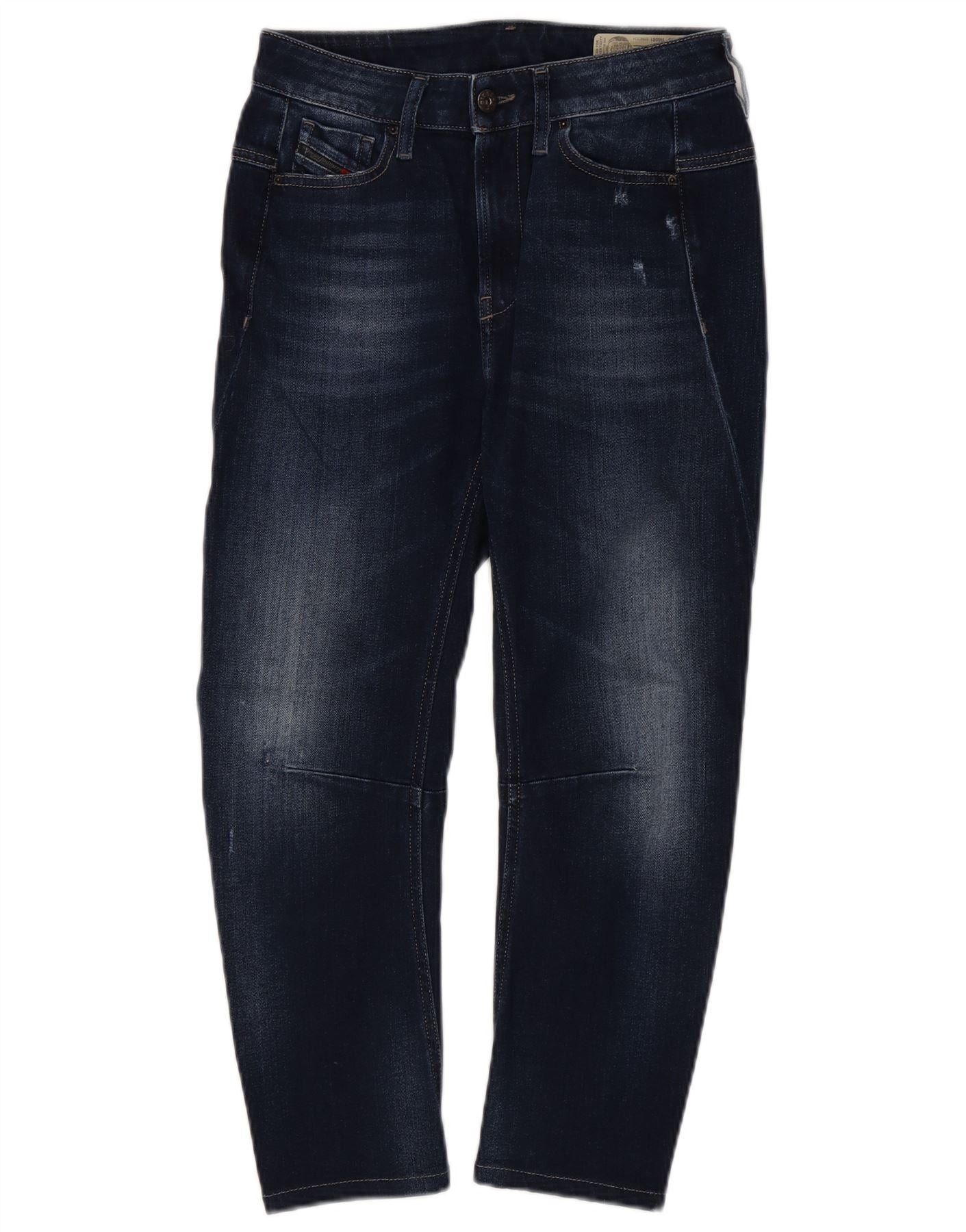 Diesel Womens Fayza-Xp Regular Fit Cropped Jeans W23 L23 Navy Blue Size 42" / US 20 - 3 Thumbnail