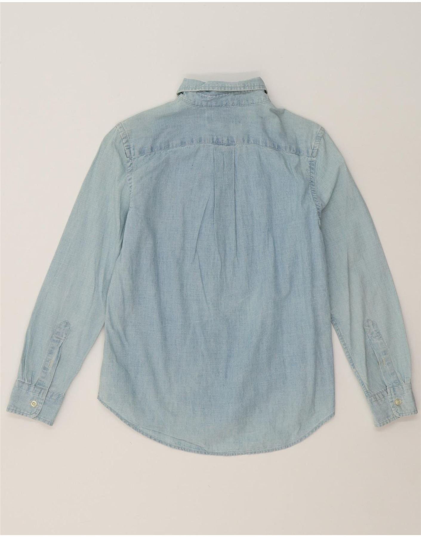 Ralph Lauren Boys Shirt 10-11 Years Medium Blue Cotton Size M / US 6-8 / IT 42-44 - 2 Thumbnail