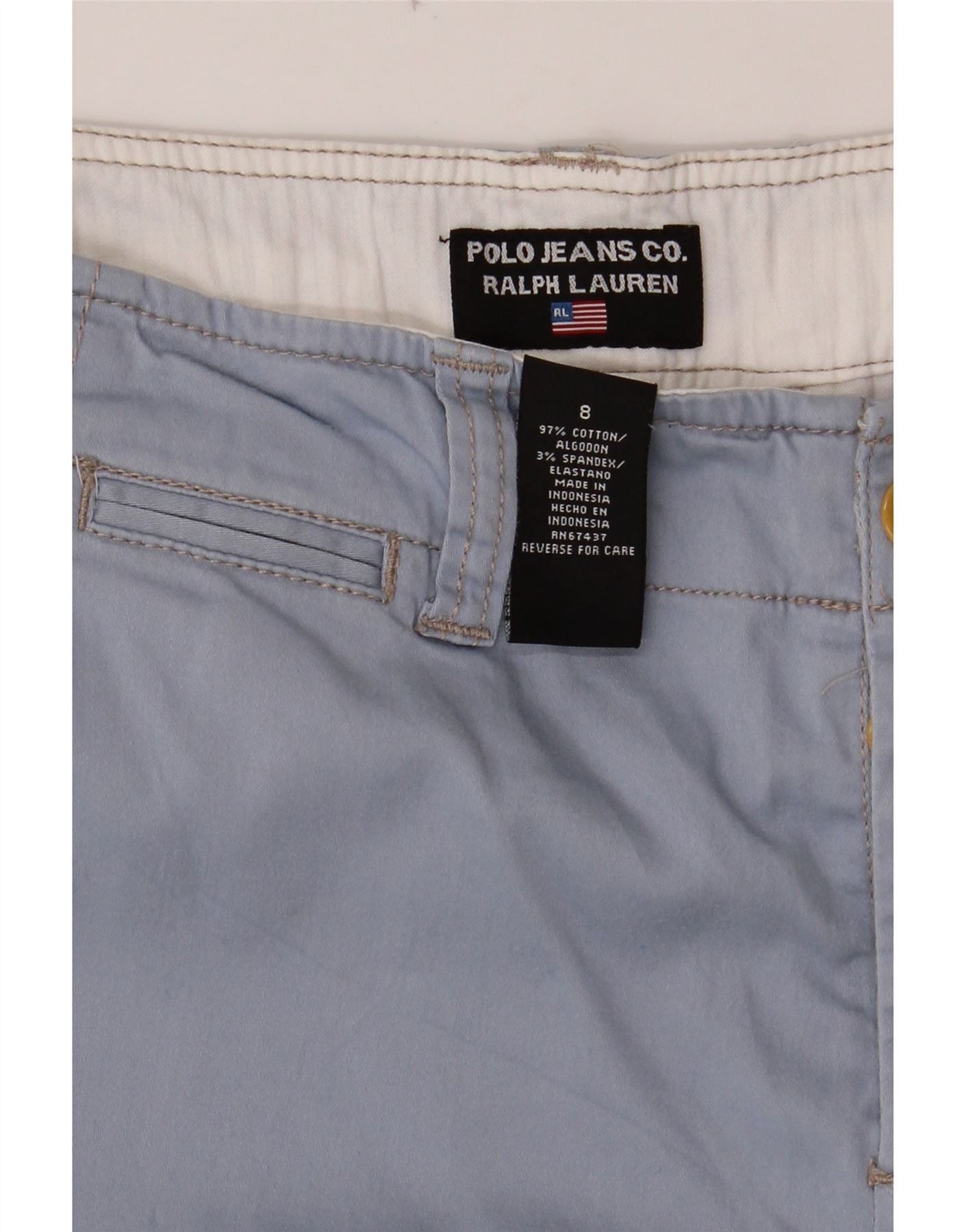 Ralph Lauren Womens Straight Cropped Trousers US 8 Medium W34 L23 Blue Size 27" / US 4 / IT 40 - 3 Thumbnail