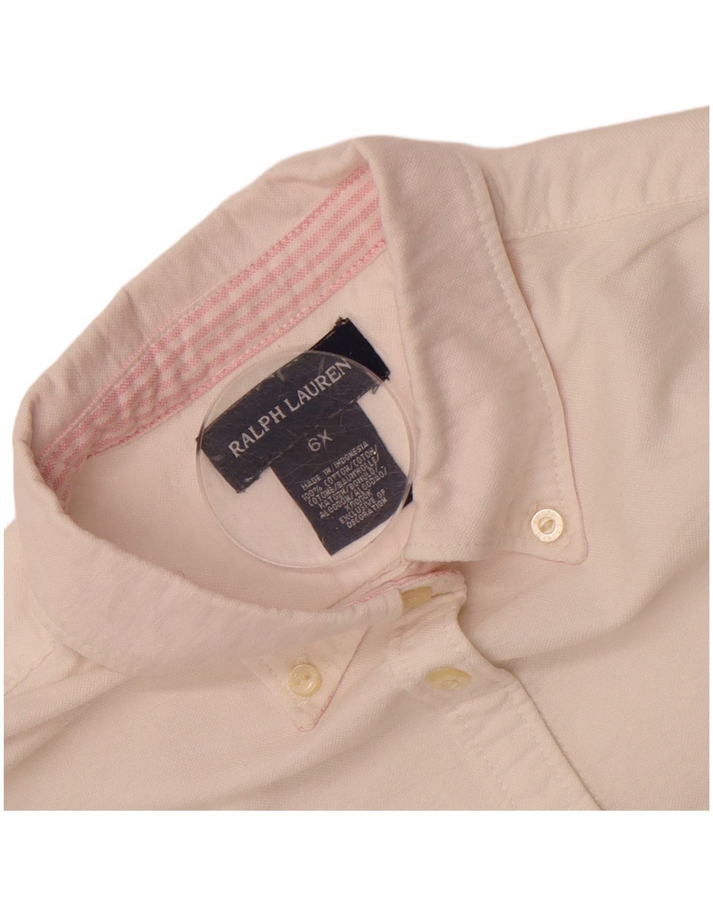 Ralph Lauren Boys Shirt 5-6 Years White Cotton Size XS / US 0-2 / IT 36-38 - 6 Thumbnail