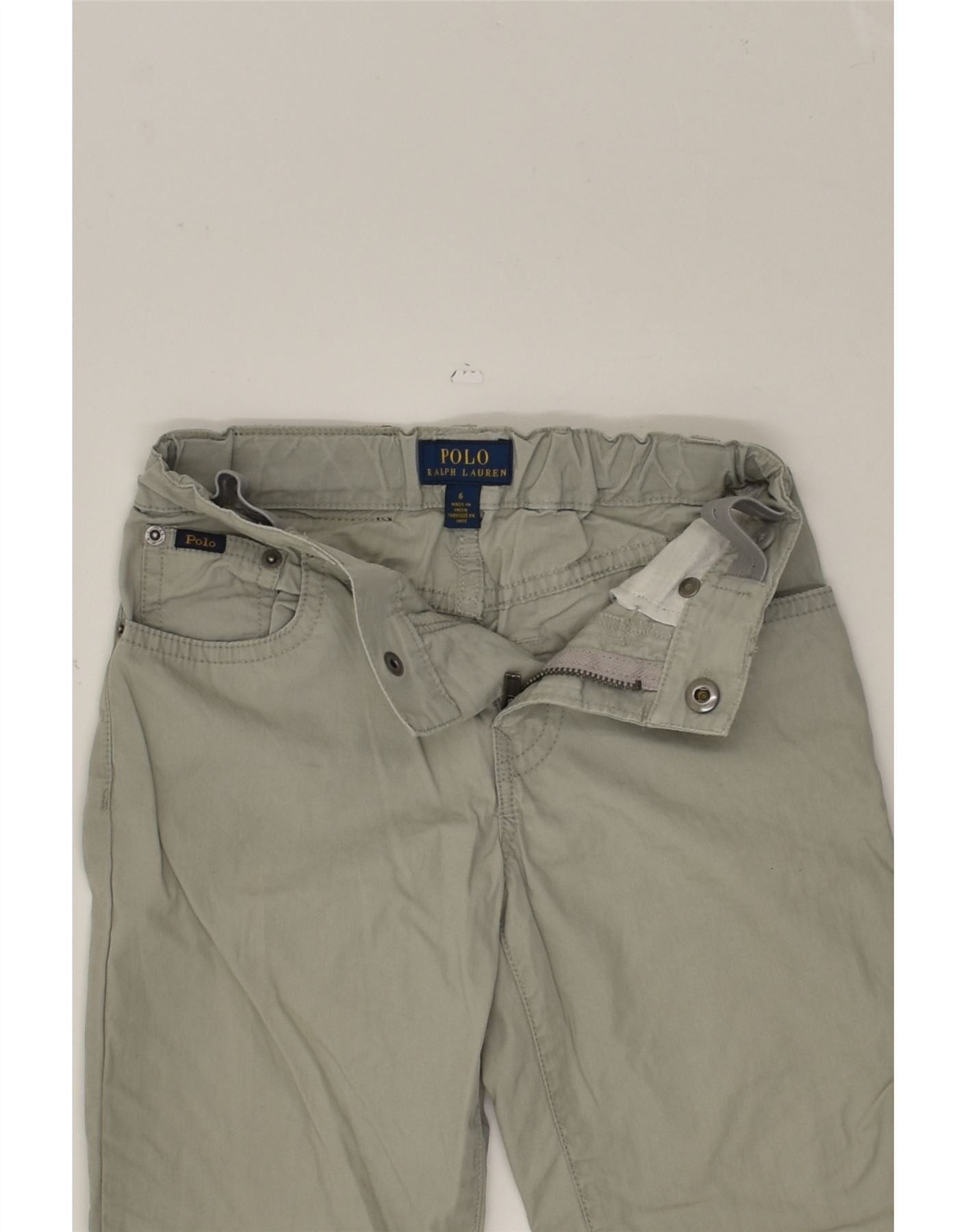 Polo Ralph Lauren Girls Straight Casual Trousers 5-6 Years W20 L21 Grey Size 26" / US 2 / IT 38 - 4 Thumbnail