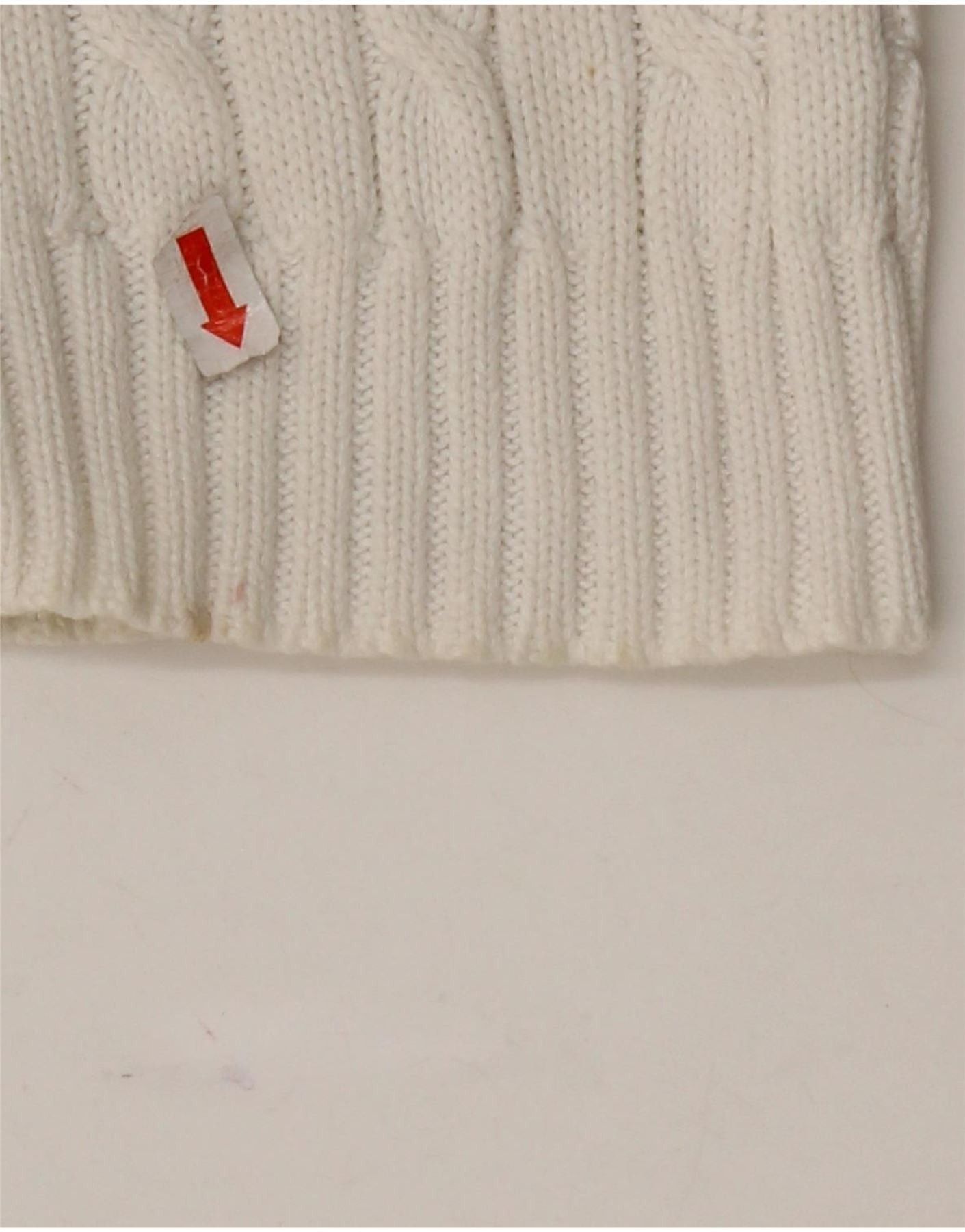 Ralph Lauren Womens V-Neck Jumper Sweater UK 16 Large White Cotton Size L / US 10 / IT 46 - 4 Thumbnail