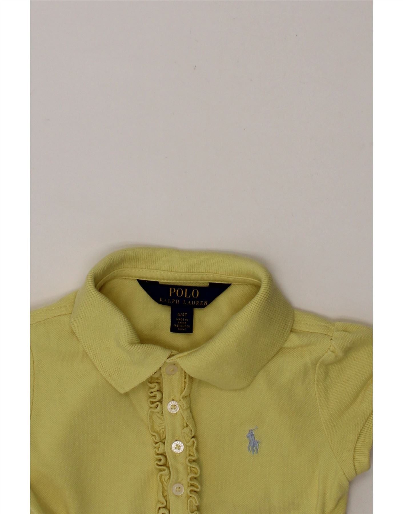 Polo Ralph Lauren Girls Polo Shirt 3-4 Years Yellow Cotton Size XXS / US 00 / IT 34 - 4 Thumbnail