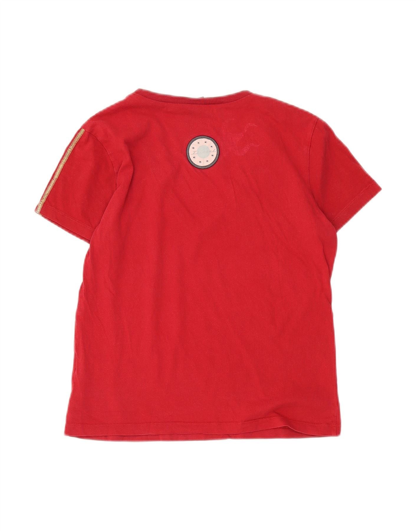 Diesel Girls T-Shirt Top 11-12 Years Large Red Cotton Size ONE SIZE - 2 Thumbnail