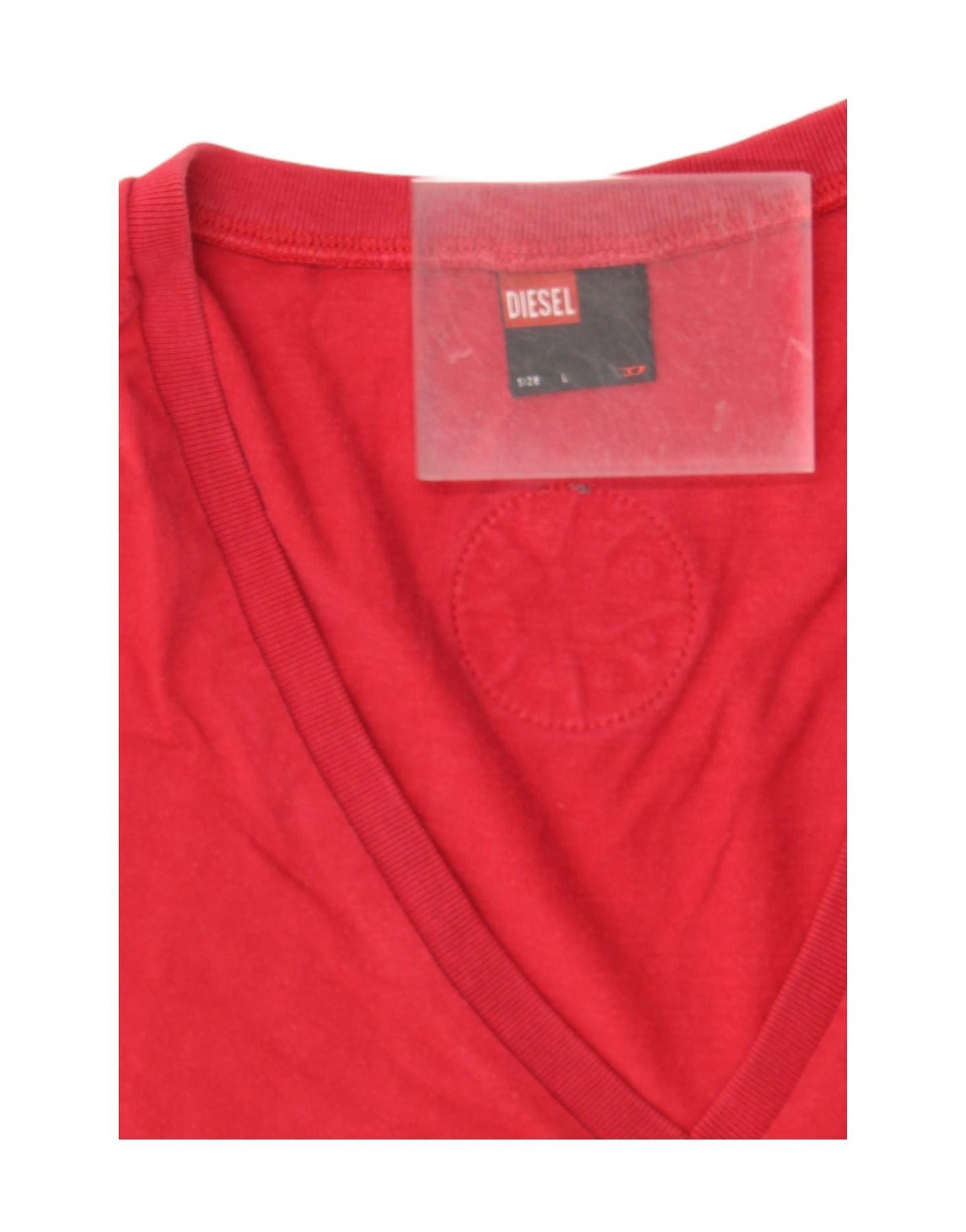 Diesel Girls T-Shirt Top 11-12 Years Large Red Cotton Size ONE SIZE - 3 Thumbnail
