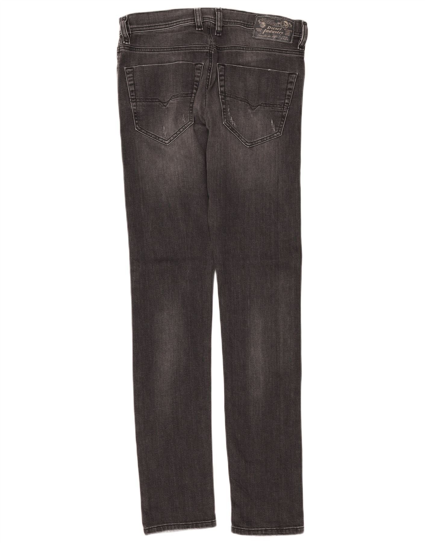 Diesel Womens Tepphar Distressed Carrot Slim Jeans W28 L32 Grey Cot Size 42" / US 20 - 2 Thumbnail
