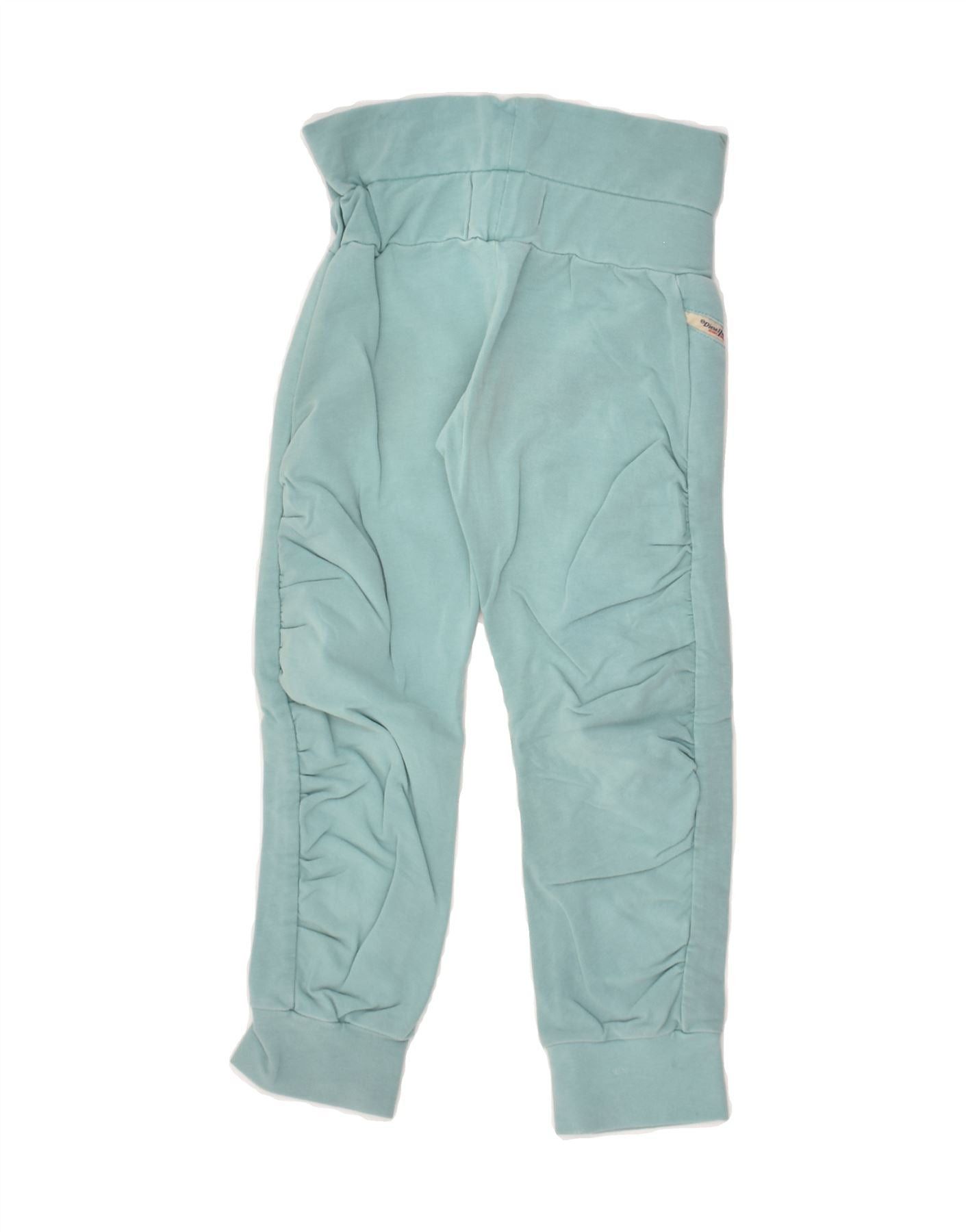 Diesel Girls Tracksuit Trousers Joggers 3-4 Years Turquoise Cotton Size 24" / US 00 / IT 34 - 2 Thumbnail