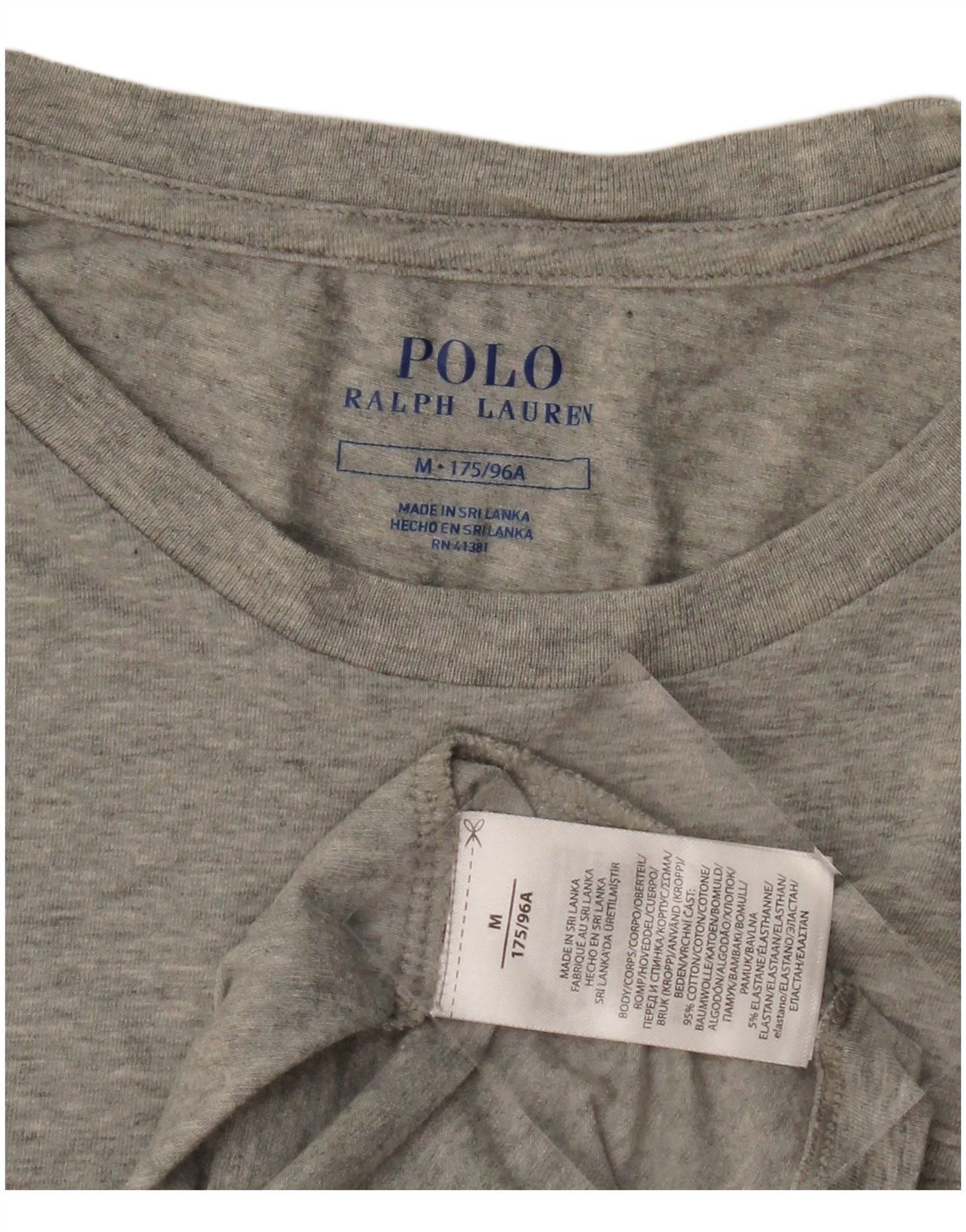 Polo Ralph Lauren Womens T-Shirt Top UK 12 Medium Grey Cotton Size XS / US 0-2 / IT 36-38 - 5 Thumbnail