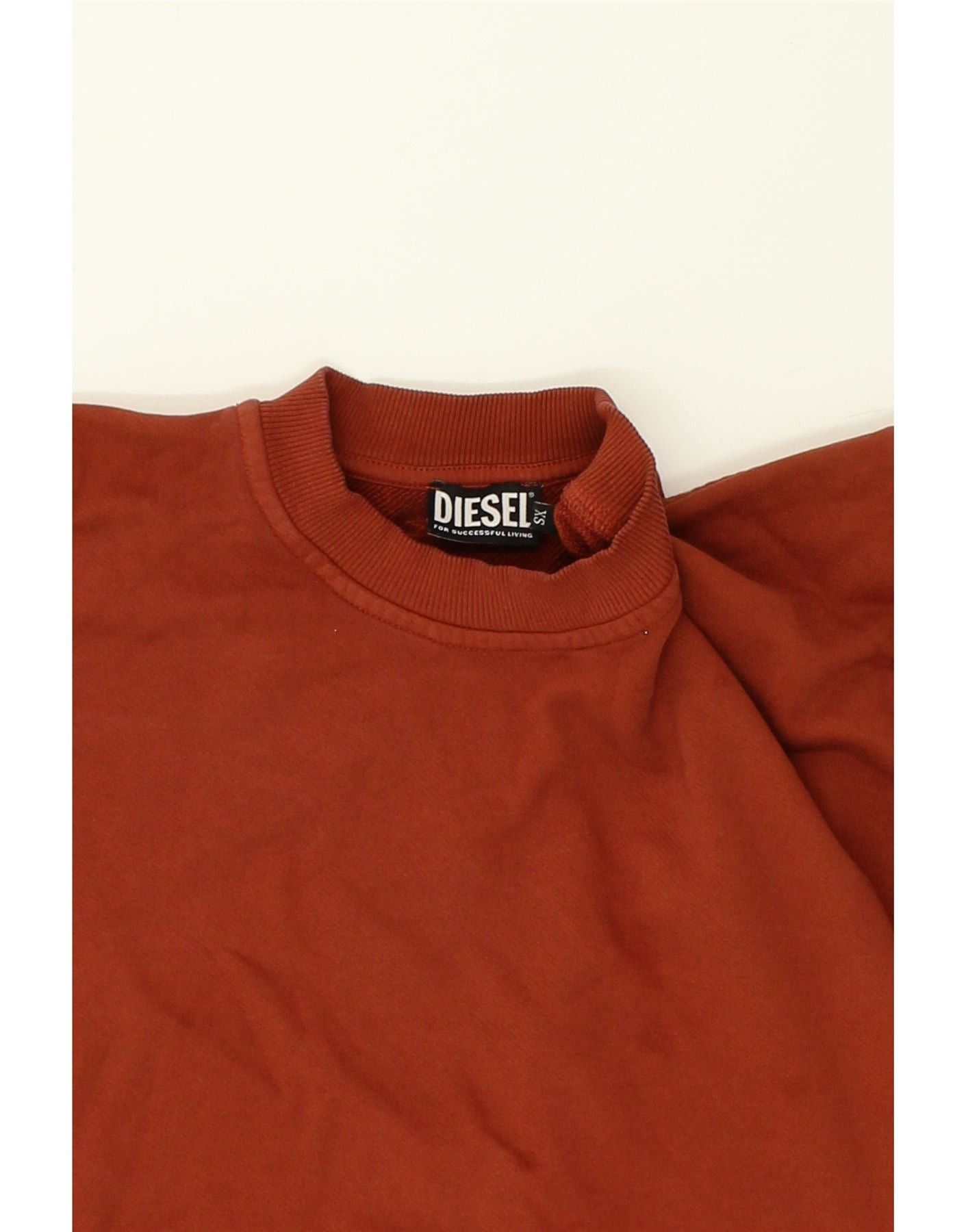 Diesel Womens Sweatshirt Jumper UK 6 XS Brown Cotton Size XS / US 0-2 / IT 36-38 - 4 Thumbnail