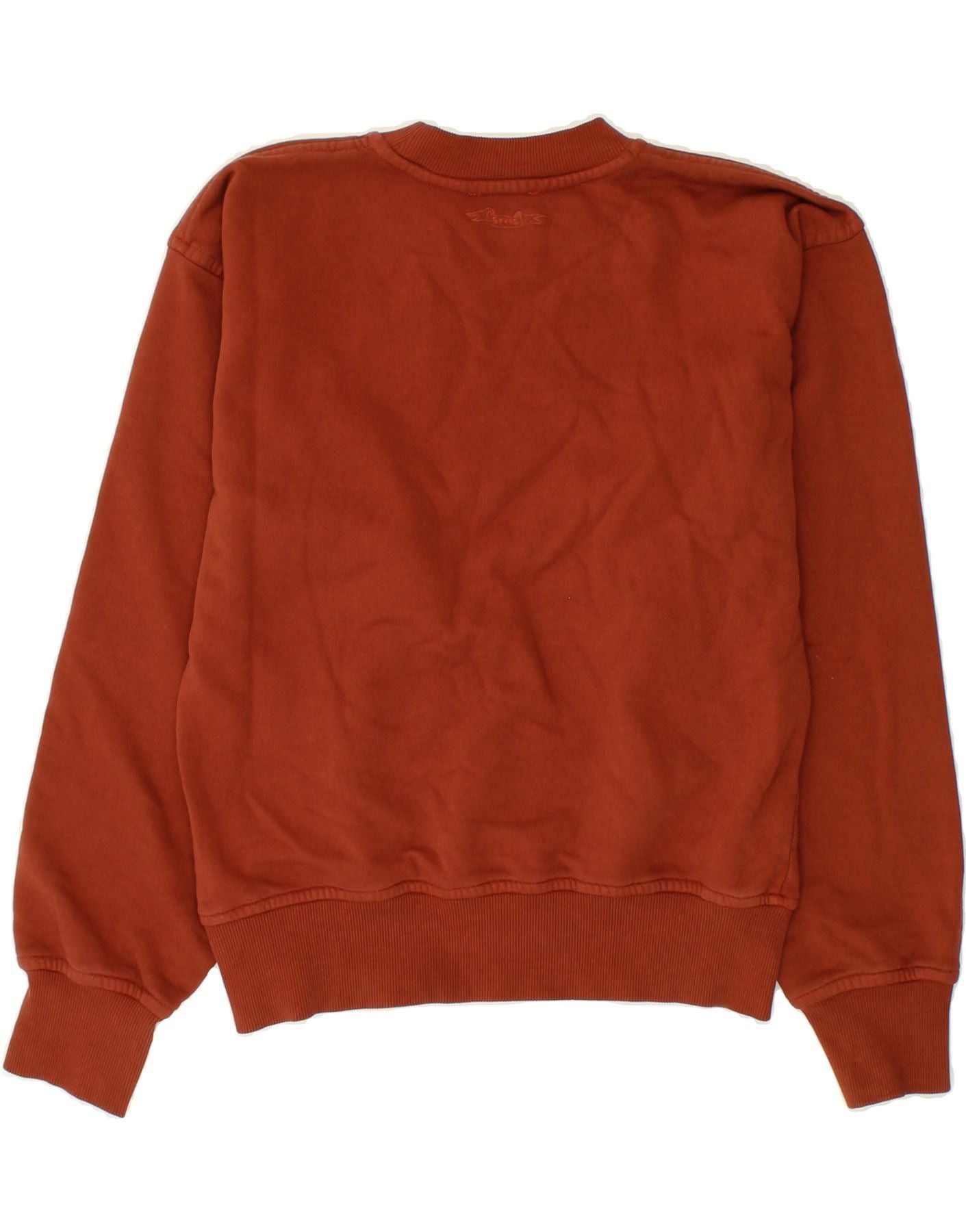 Diesel Womens Sweatshirt Jumper UK 6 XS Brown Cotton Size XS / US 0-2 / IT 36-38 - 2 Thumbnail