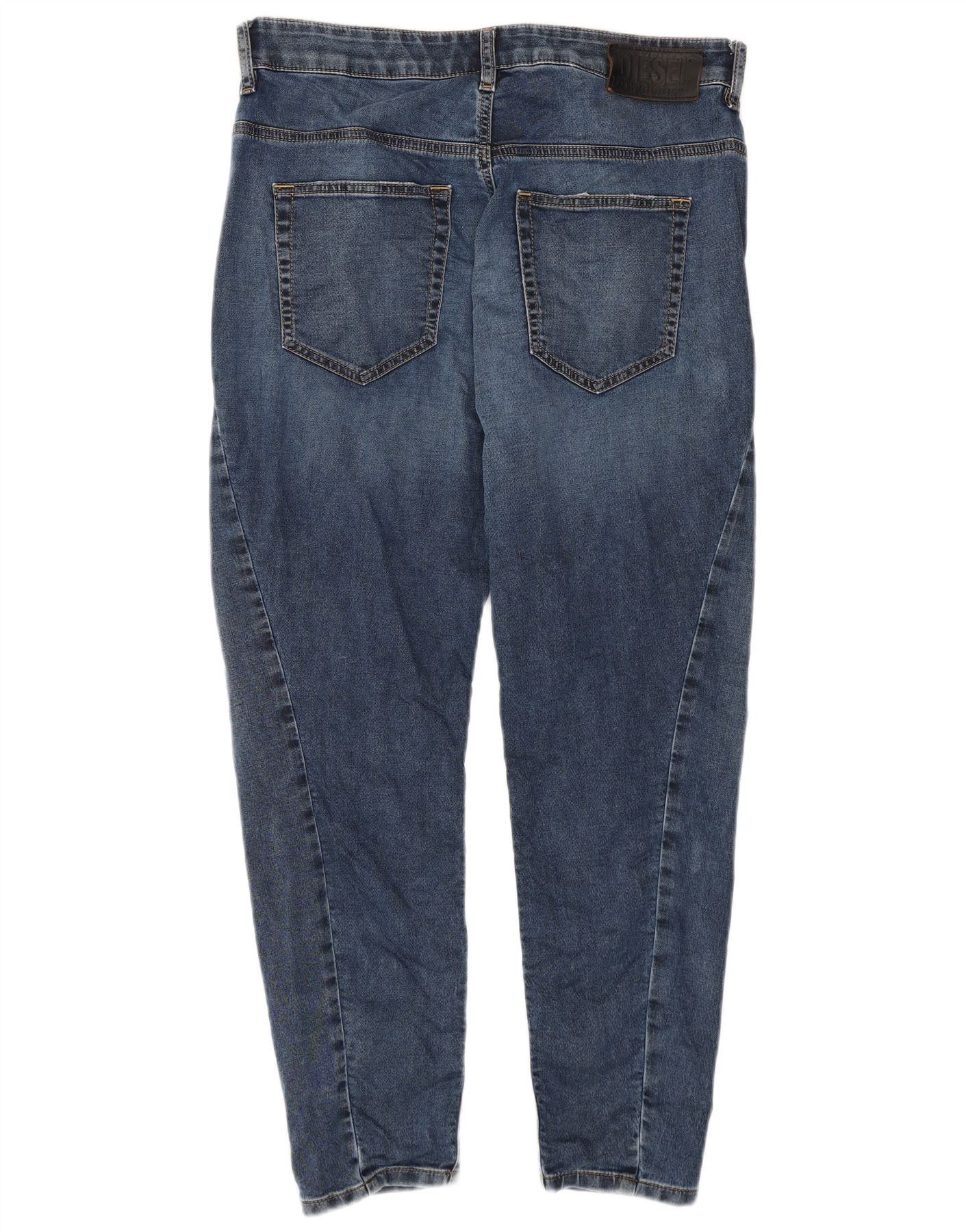 Diesel Womens Skinny Cropped Jeans W27 L24 Blue Lyocell Size 42" / US 20 - 2 Thumbnail