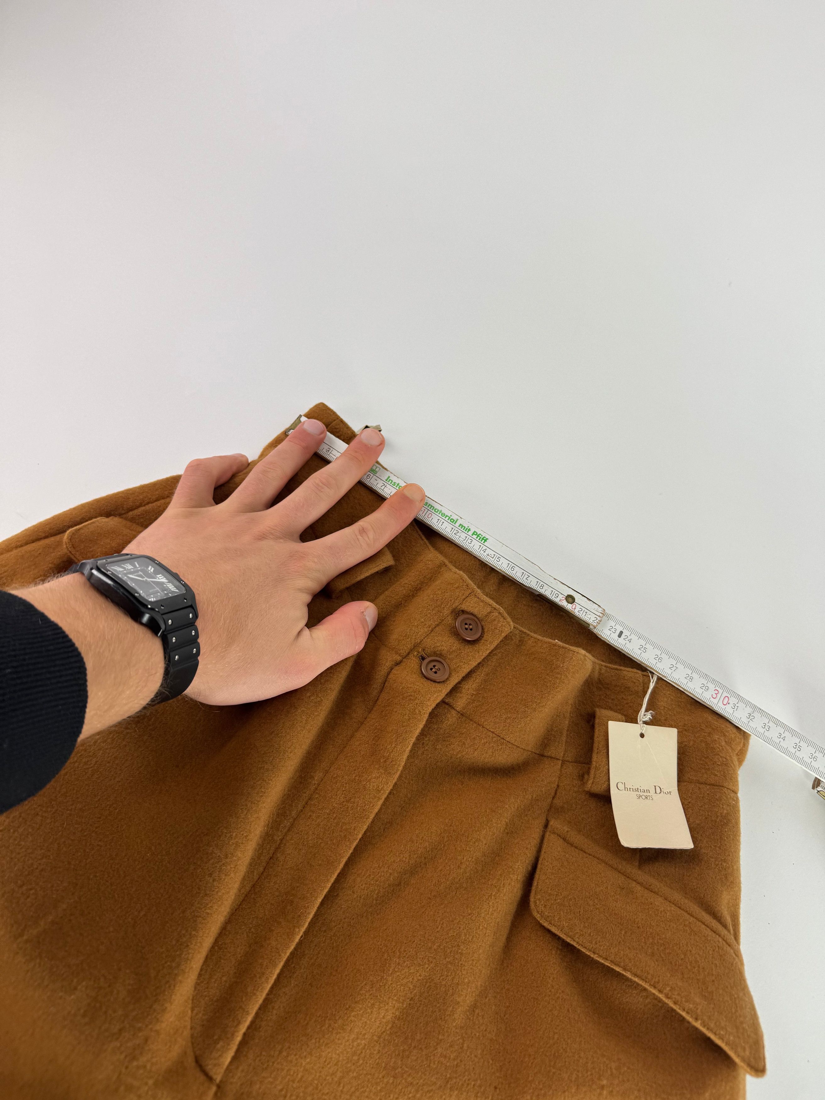 Dior Vintage Wool Shorts Orange Brown 38/M Size 30" / US 8 / IT 44 - 7 Thumbnail