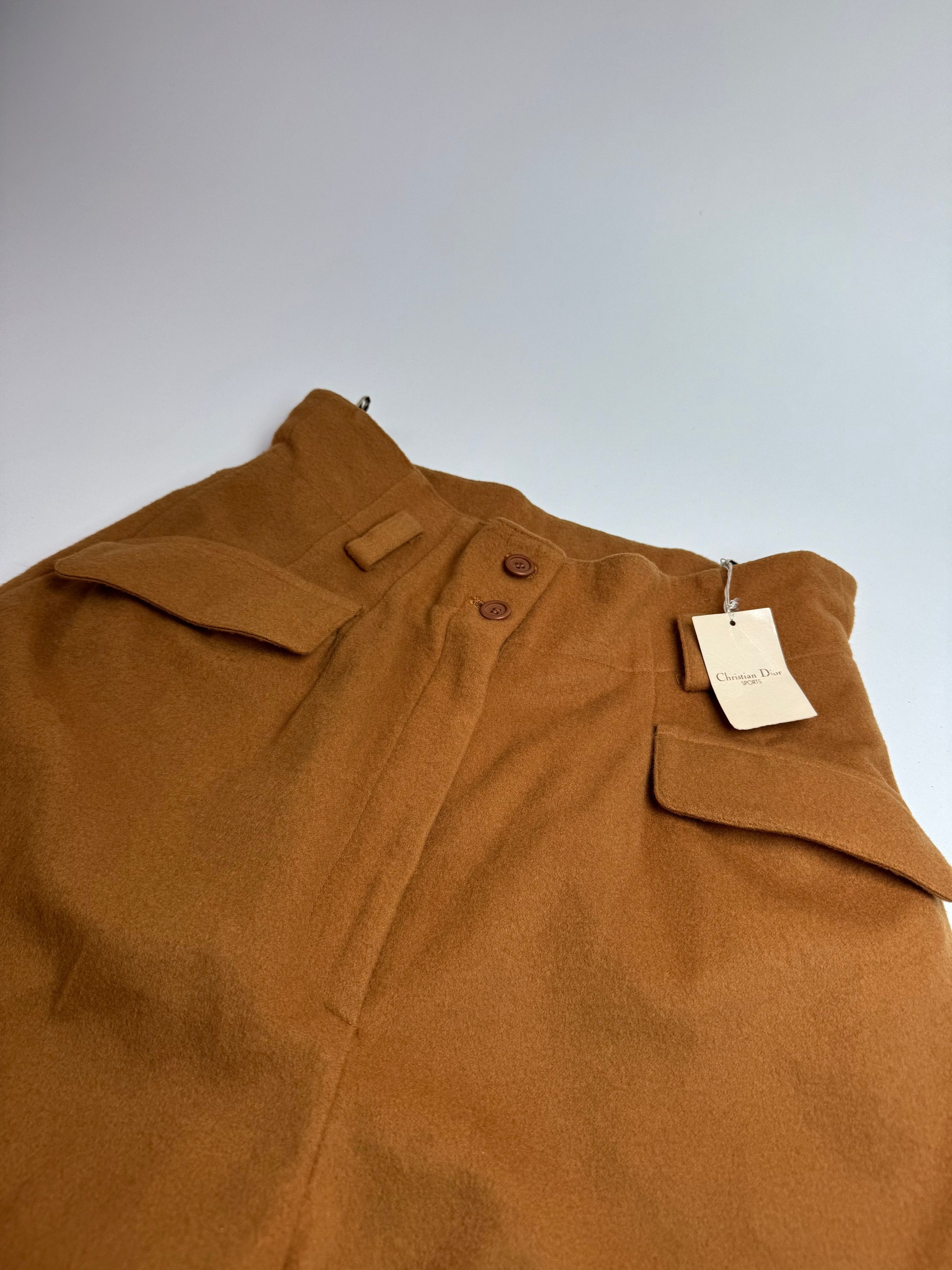 Dior Vintage Wool Shorts Orange Brown 38/M Size 30" / US 8 / IT 44 - 5 Thumbnail