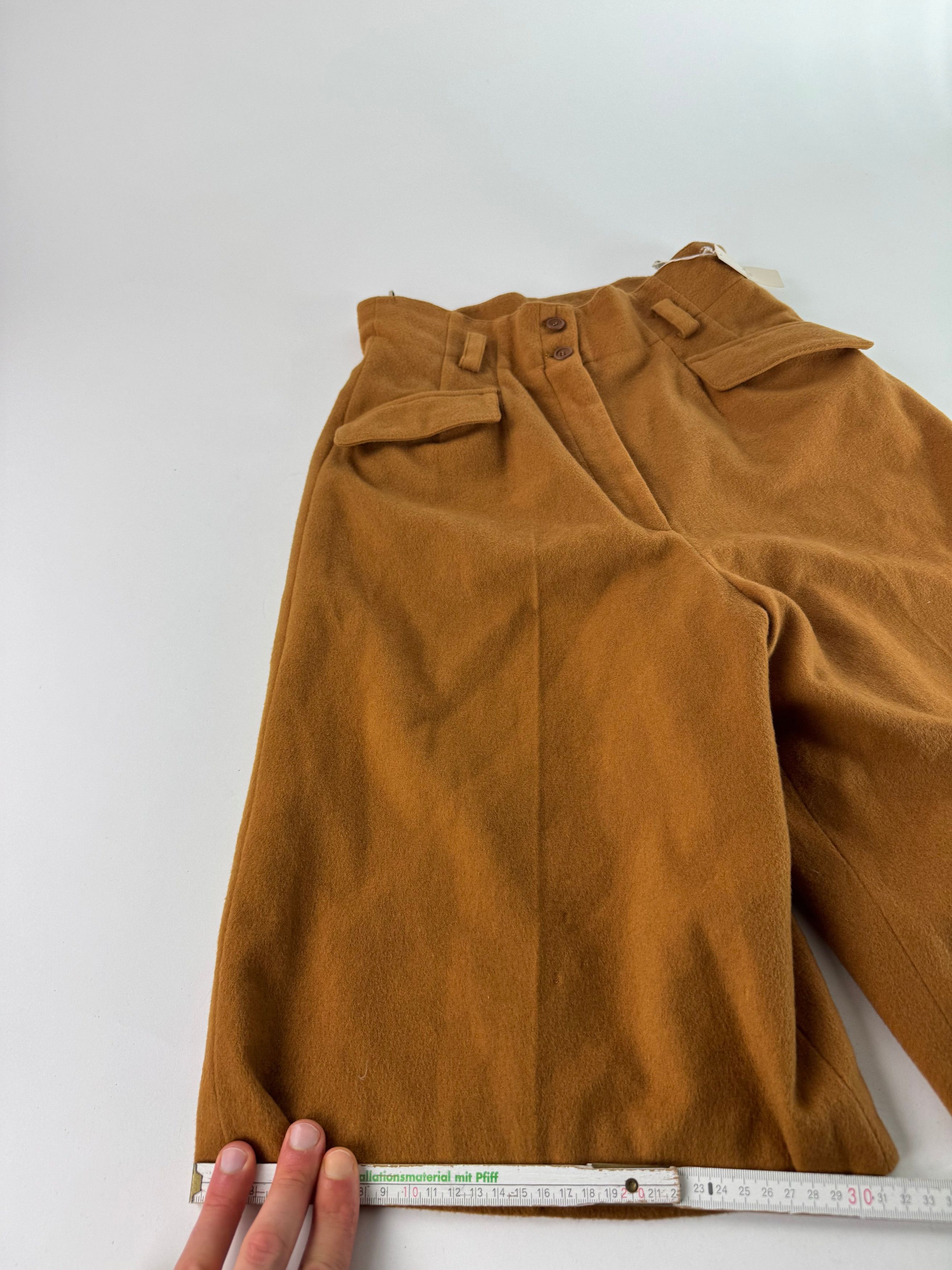 Dior Vintage Wool Shorts Orange Brown 38/M Size 30" / US 8 / IT 44 - 10 Thumbnail