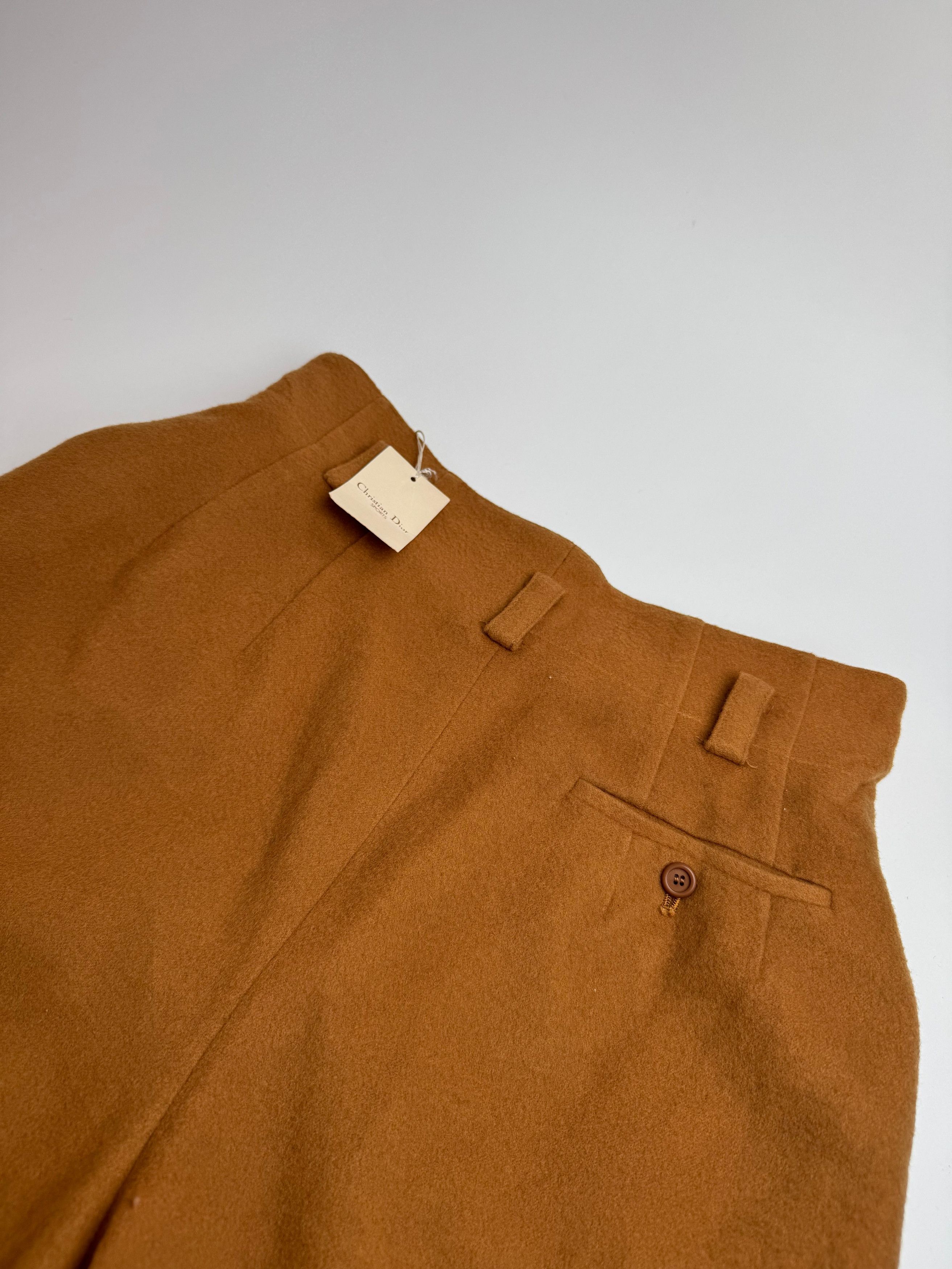 Dior Vintage Wool Shorts Orange Brown 38/M Size 30" / US 8 / IT 44 - 12 Thumbnail