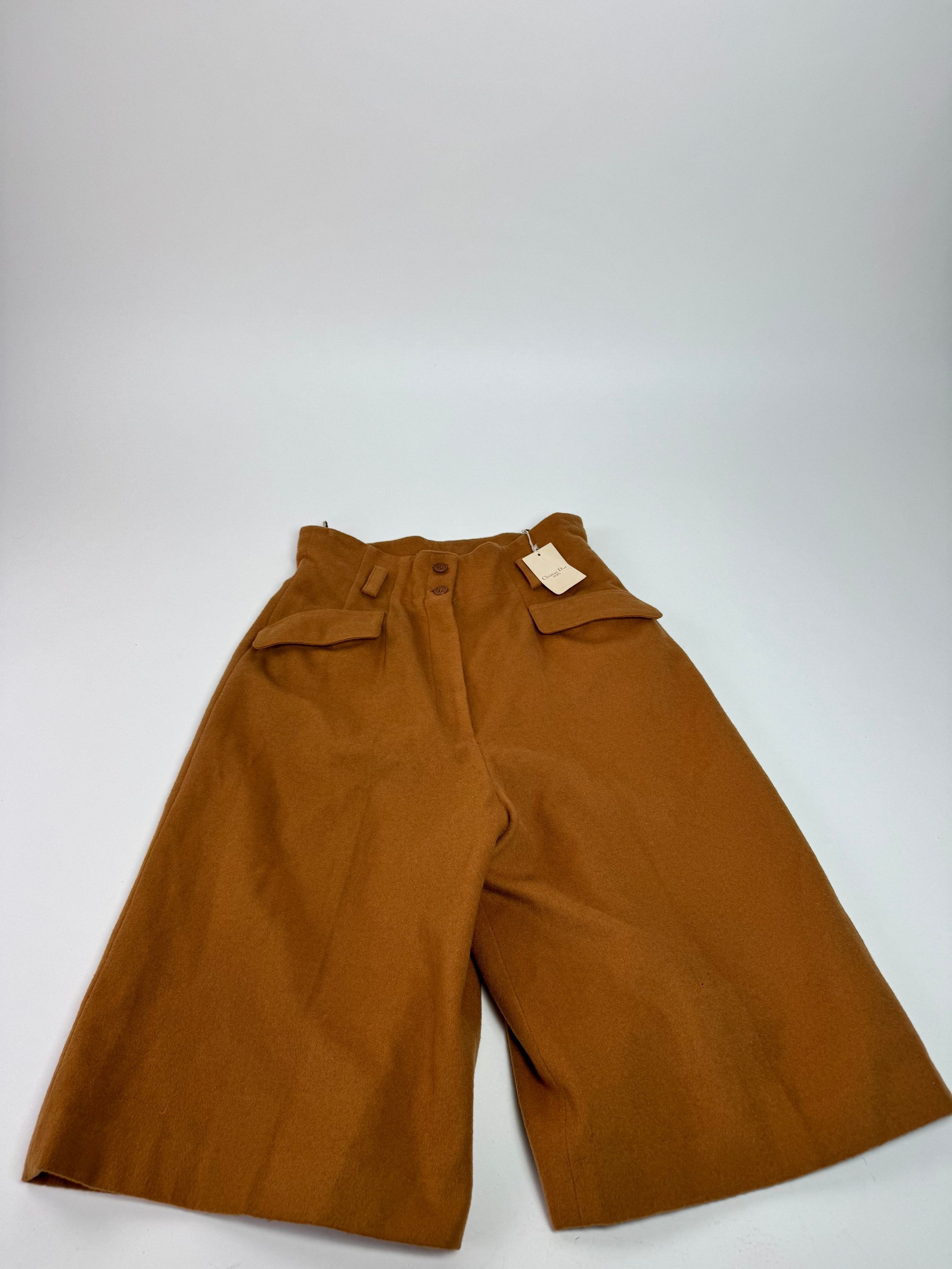 Dior Vintage Wool Shorts Orange Brown 38/M Size 30" / US 8 / IT 44 - 15 Thumbnail