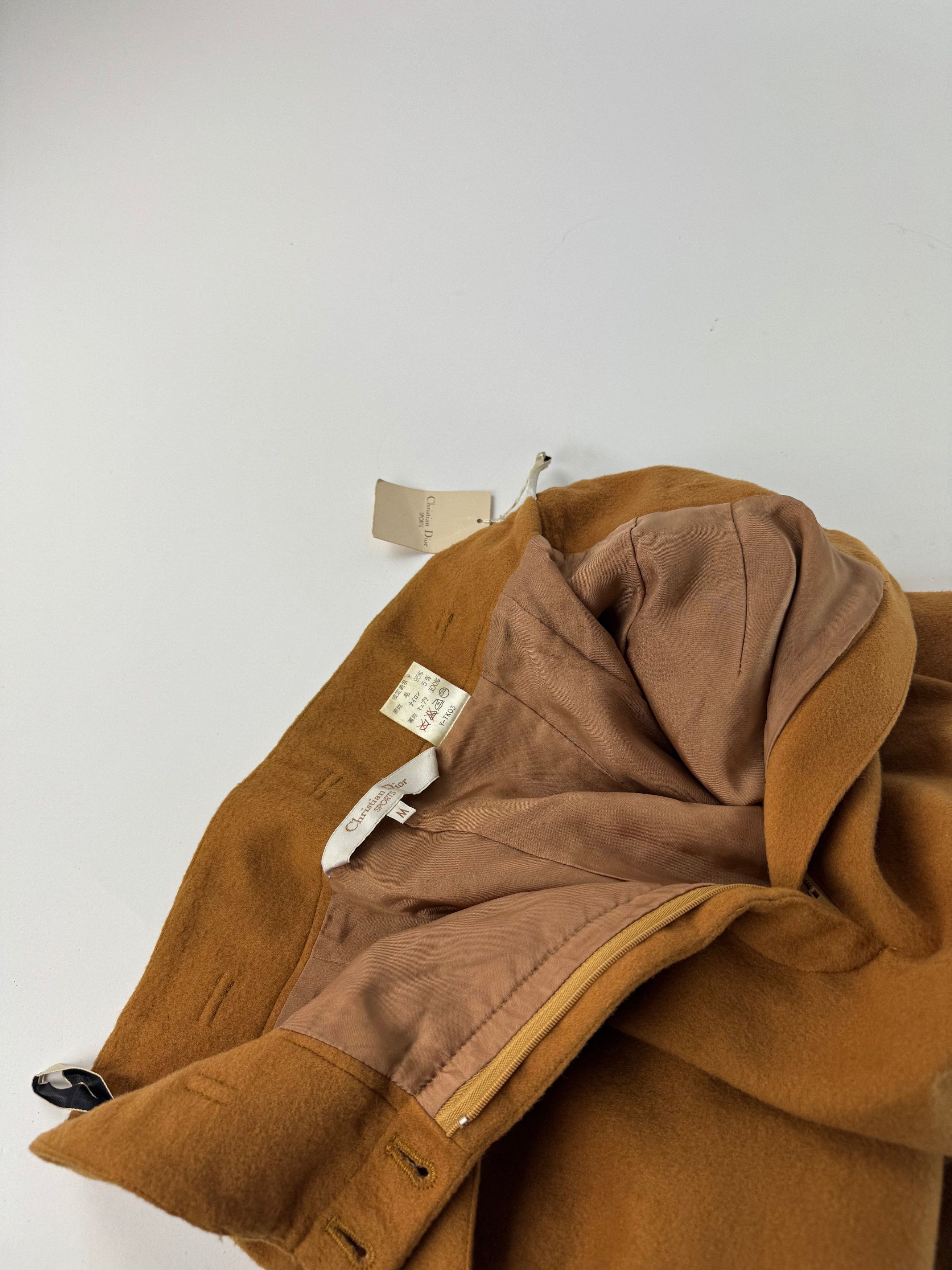 Dior Vintage Wool Shorts Orange Brown 38/M Size 30" / US 8 / IT 44 - 13 Thumbnail