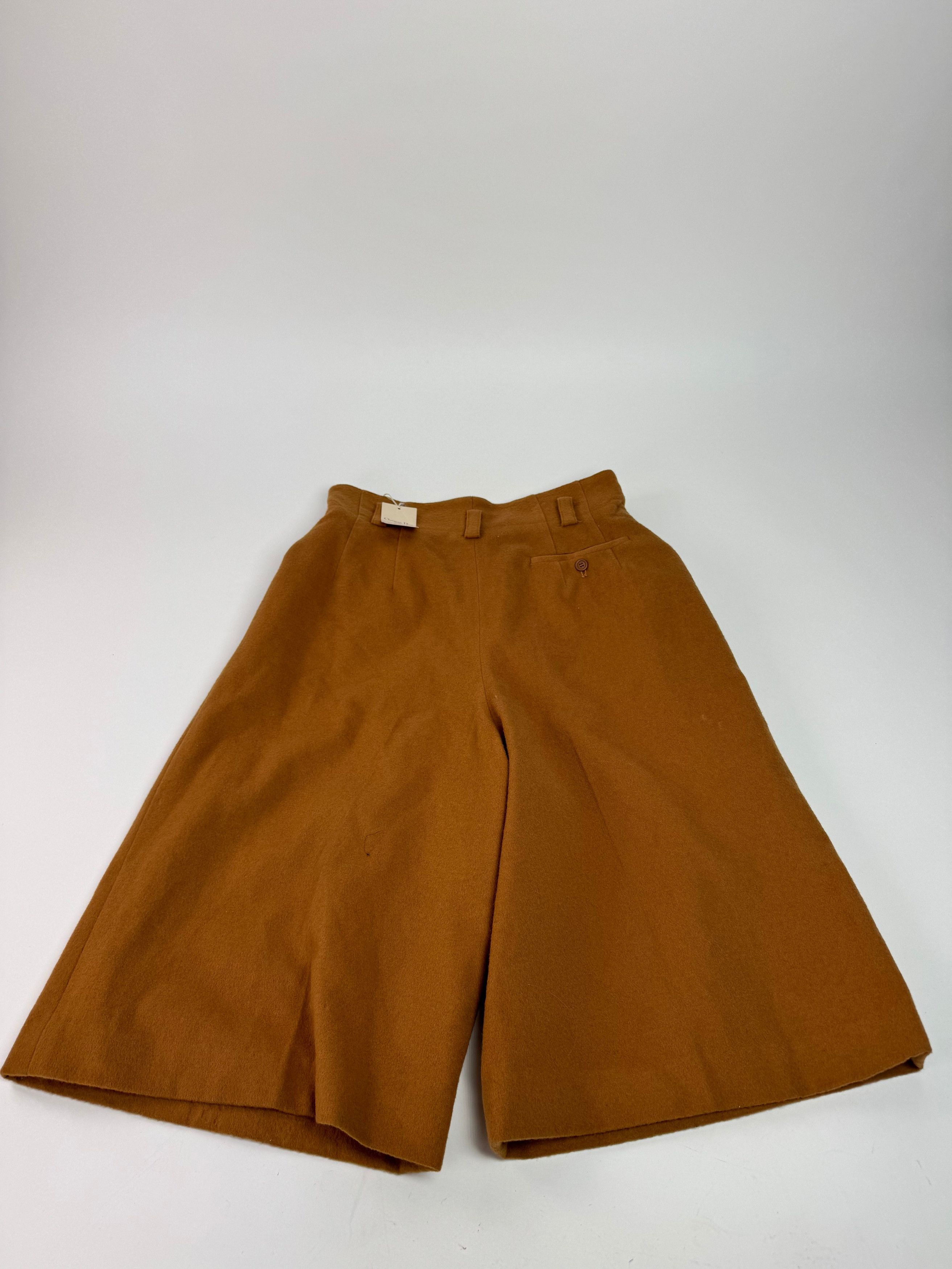 Dior Vintage Wool Shorts Orange Brown 38/M Size 30" / US 8 / IT 44 - 2 Thumbnail