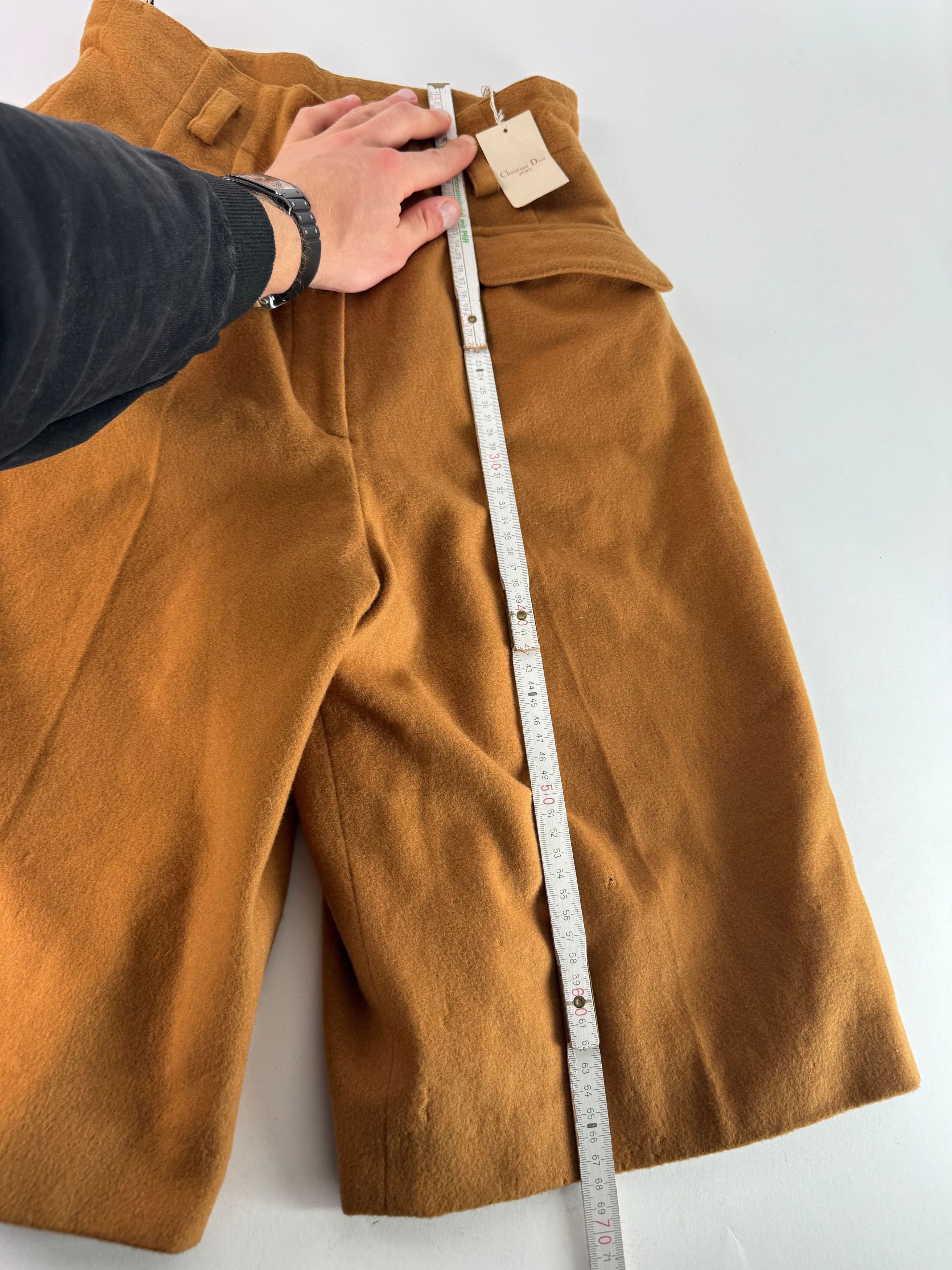 Dior Vintage Wool Shorts Orange Brown 38/M Size 30" / US 8 / IT 44 - 8 Thumbnail