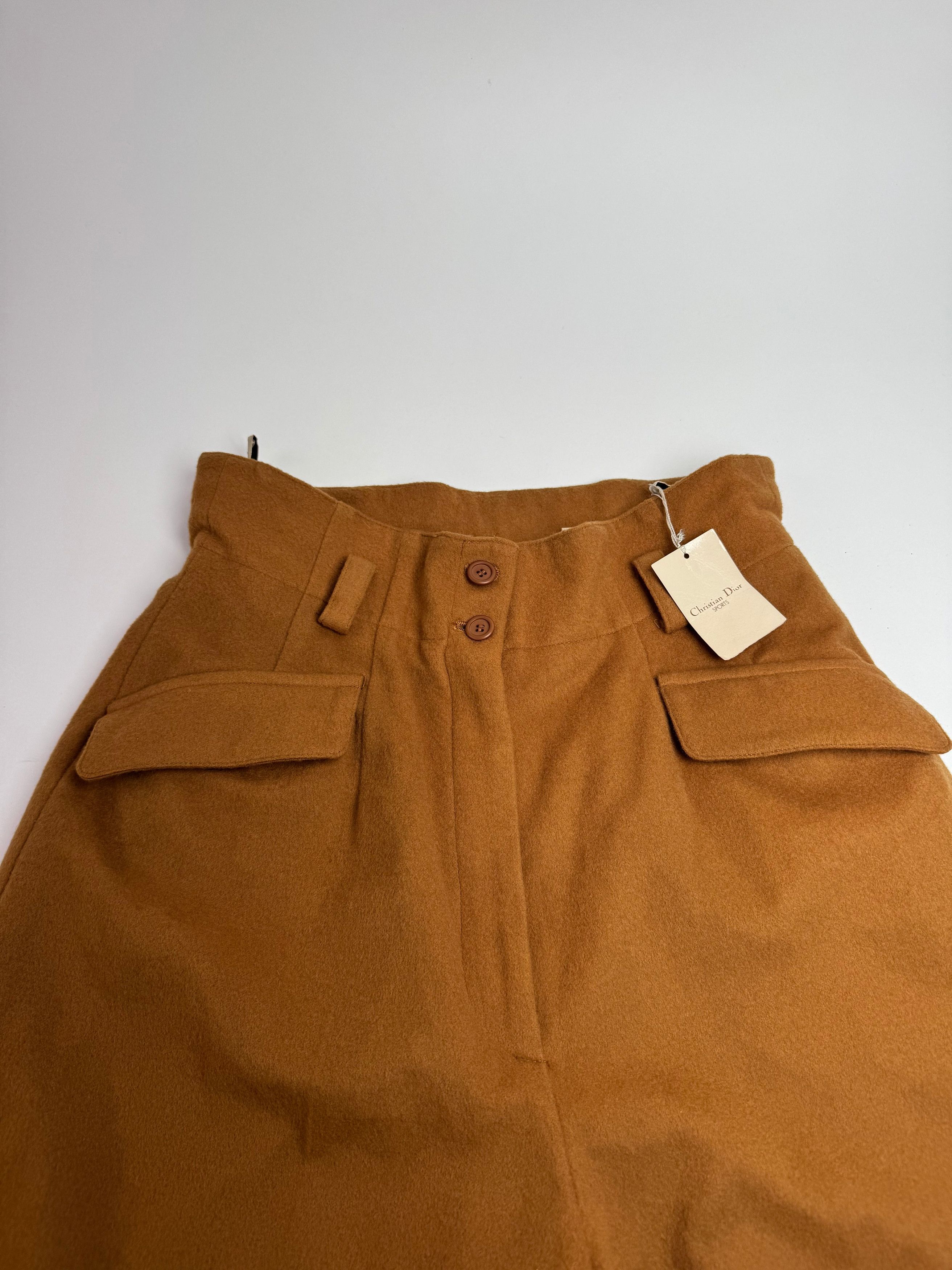 Dior Vintage Wool Shorts Orange Brown 38/M Size 30" / US 8 / IT 44 - 6 Thumbnail