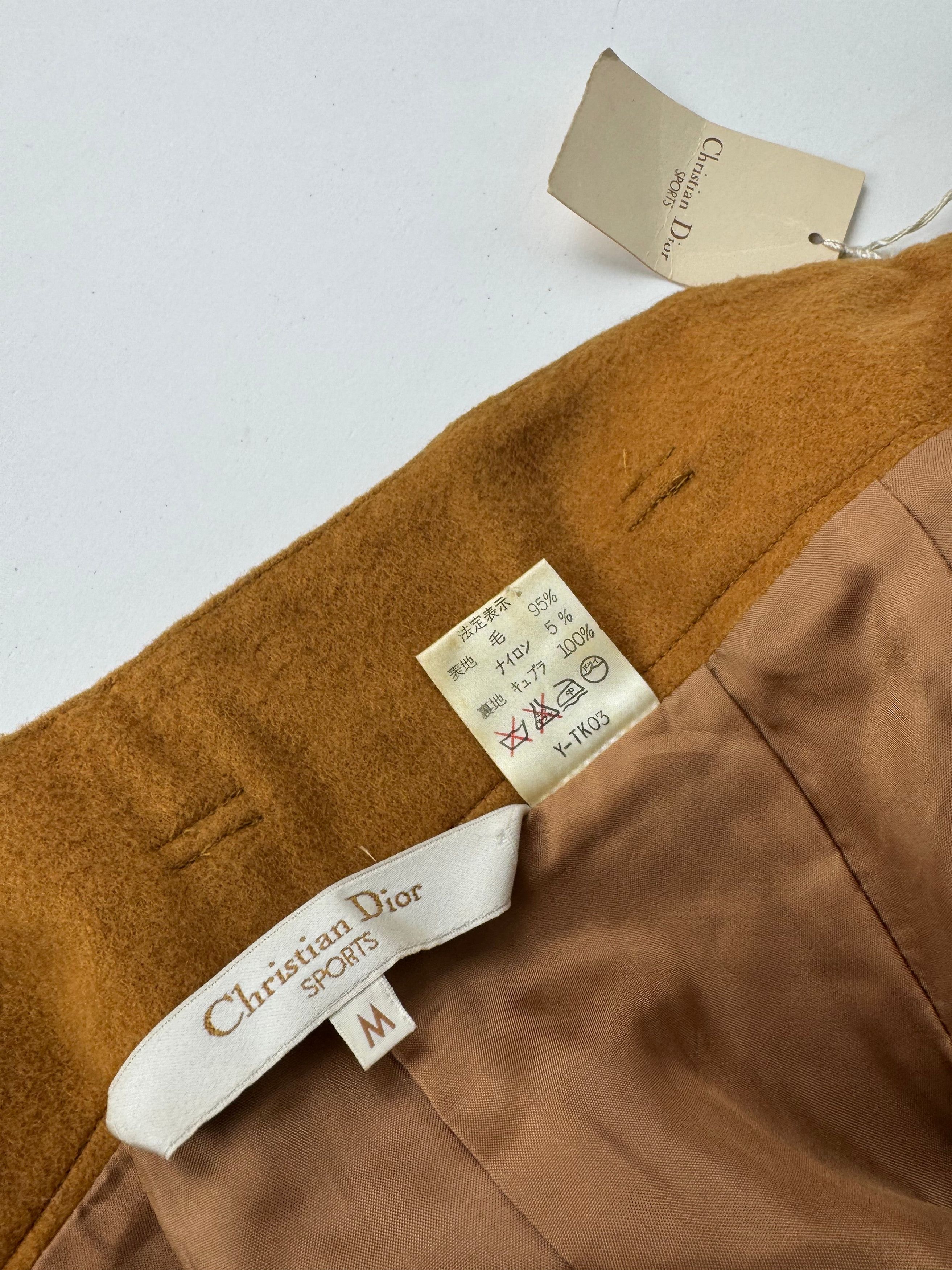 Dior Vintage Wool Shorts Orange Brown 38/M Size 30" / US 8 / IT 44 - 3 Thumbnail