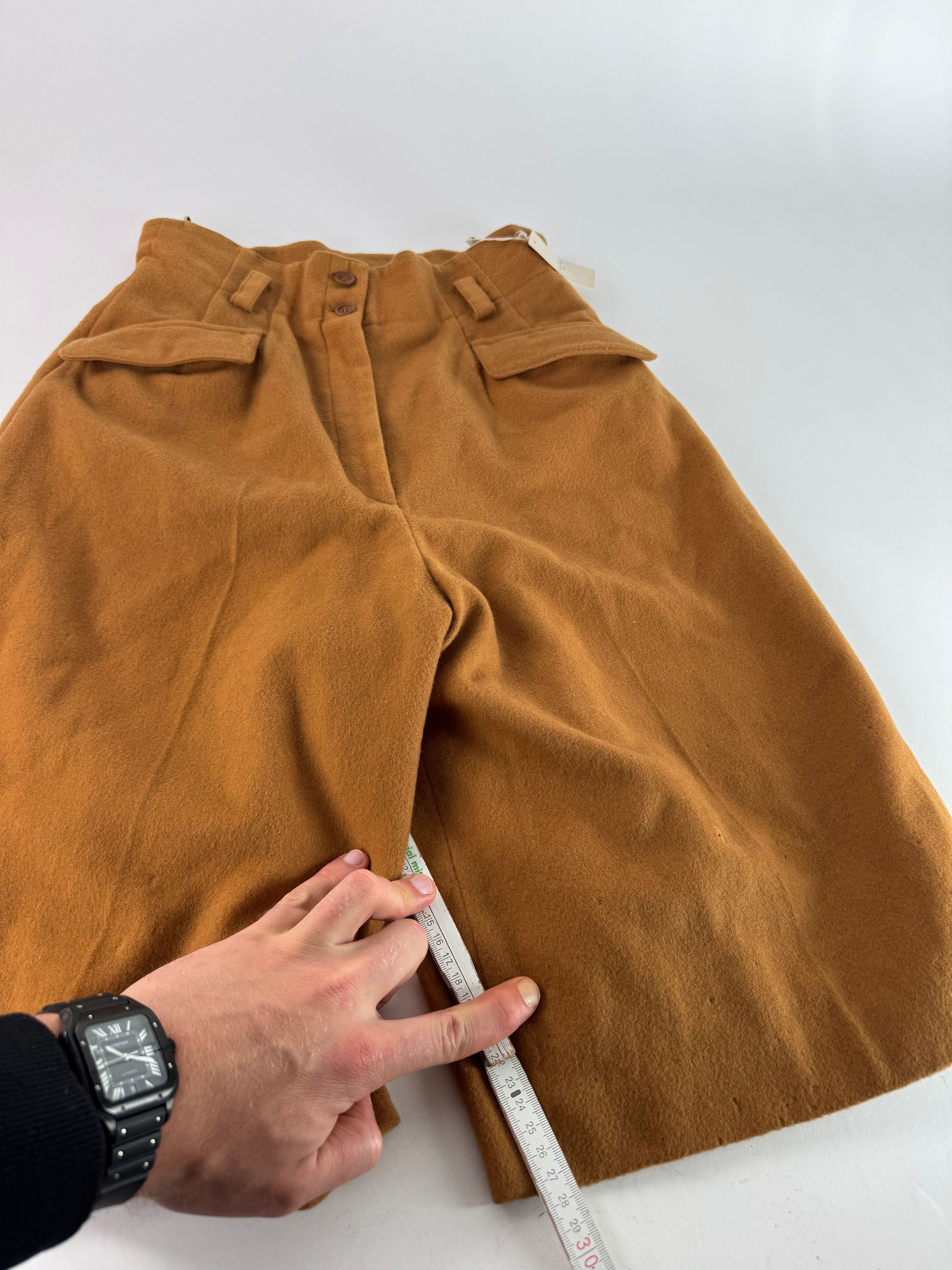 Dior Vintage Wool Shorts Orange Brown 38/M Size 30" / US 8 / IT 44 - 9 Thumbnail