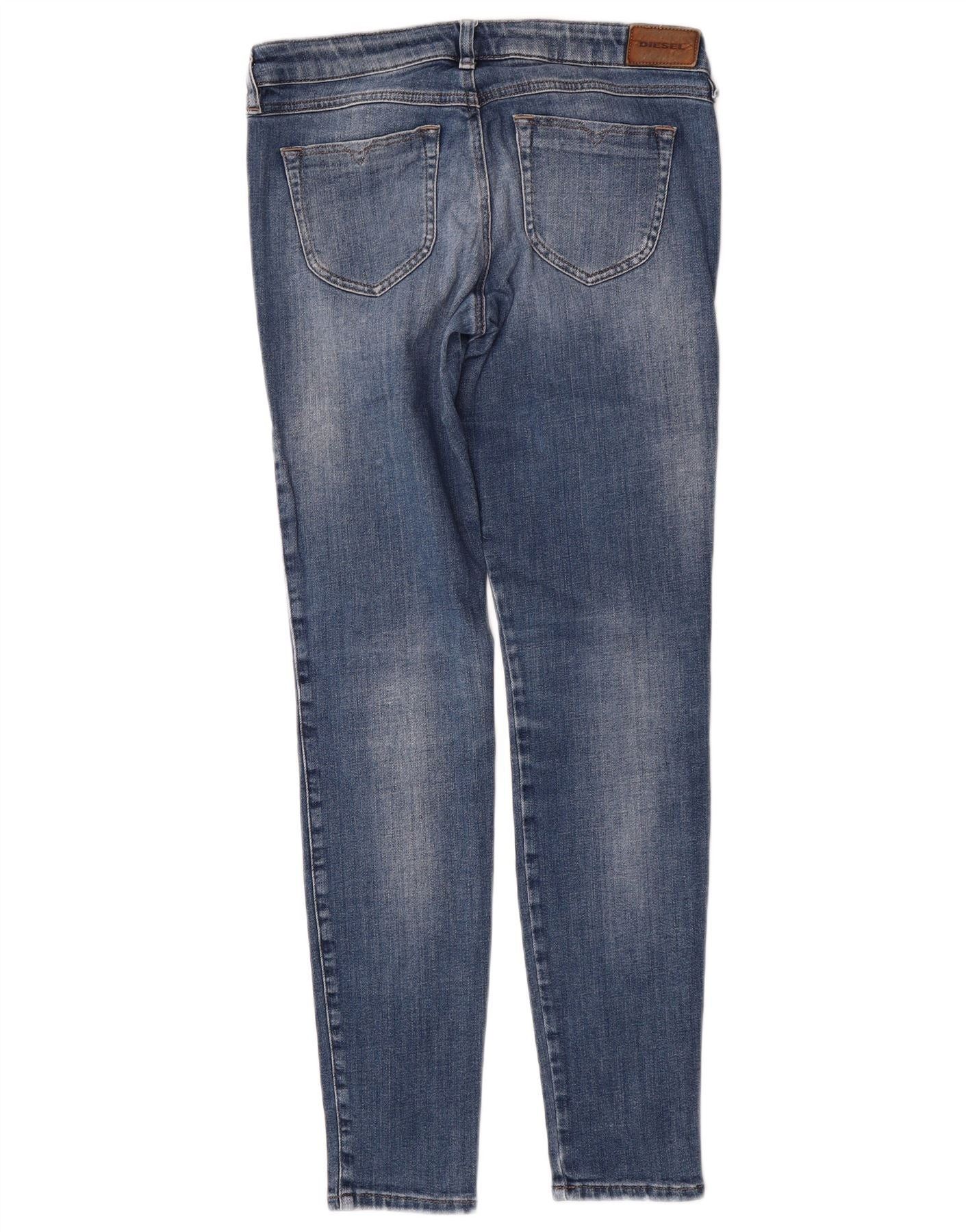 Diesel Womens Gracey Low Waist Super Slim Skinny Jeans W29 L32 Blue Size 29" - 2 Thumbnail