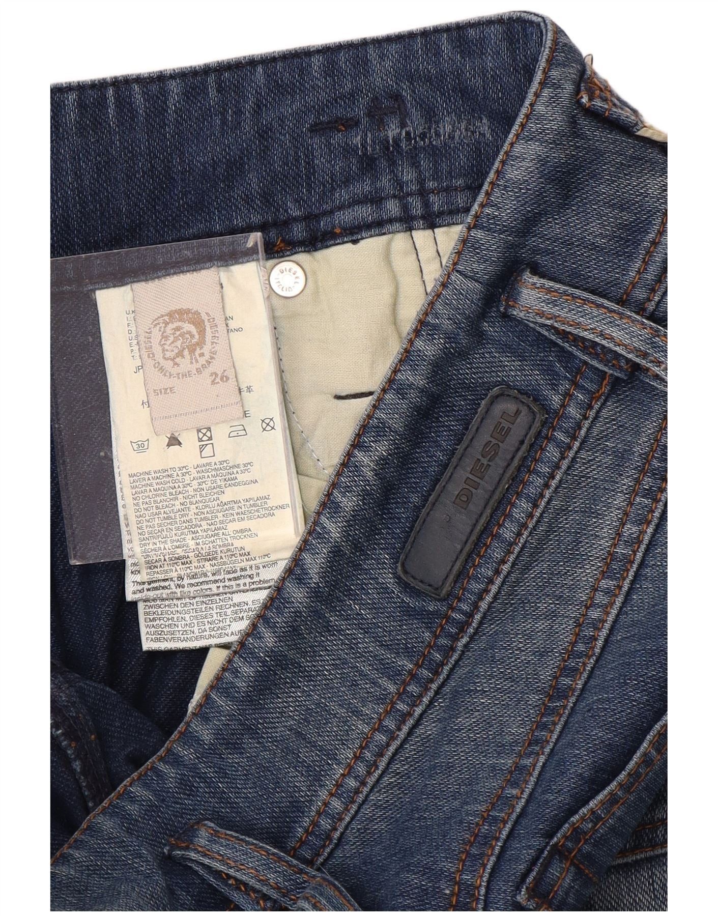 Diesel Womens Straight Jeans W26 L27 Blue Cotton Size 42" / US 20 - 3 Thumbnail