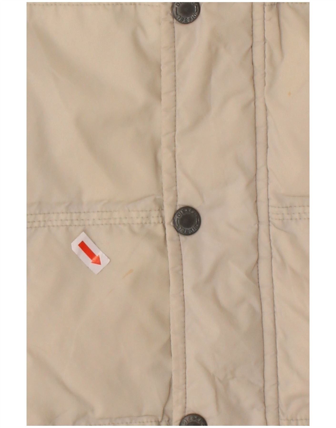 Diesel Mens Hooded Padded Jacket UK 38 Medium Off White Polyamide Size US M / EU 48-50 / 2 - 6 Thumbnail