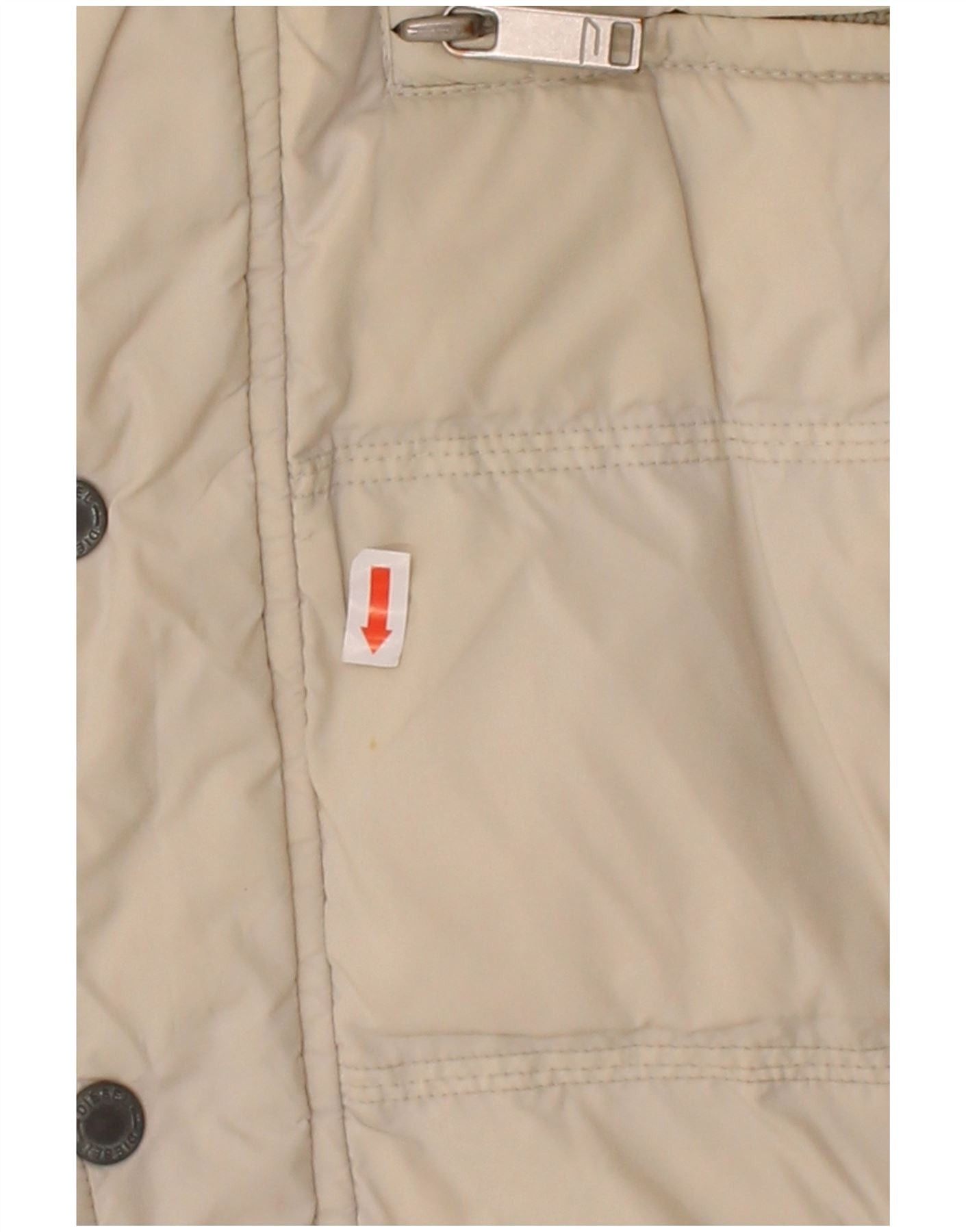 Diesel Mens Hooded Padded Jacket UK 38 Medium Off White Polyamide Size US M / EU 48-50 / 2 - 5 Thumbnail