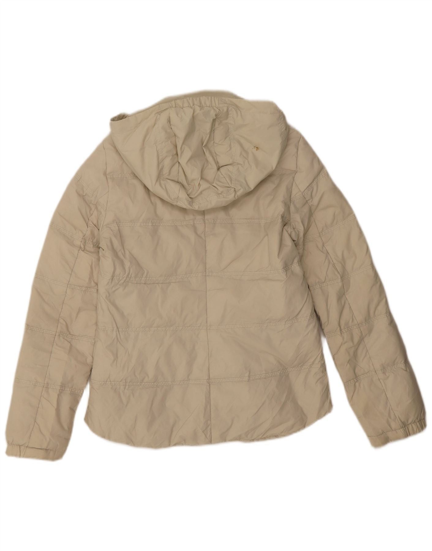 Diesel Mens Hooded Padded Jacket UK 38 Medium Off White Polyamide Size US M / EU 48-50 / 2 - 2 Thumbnail