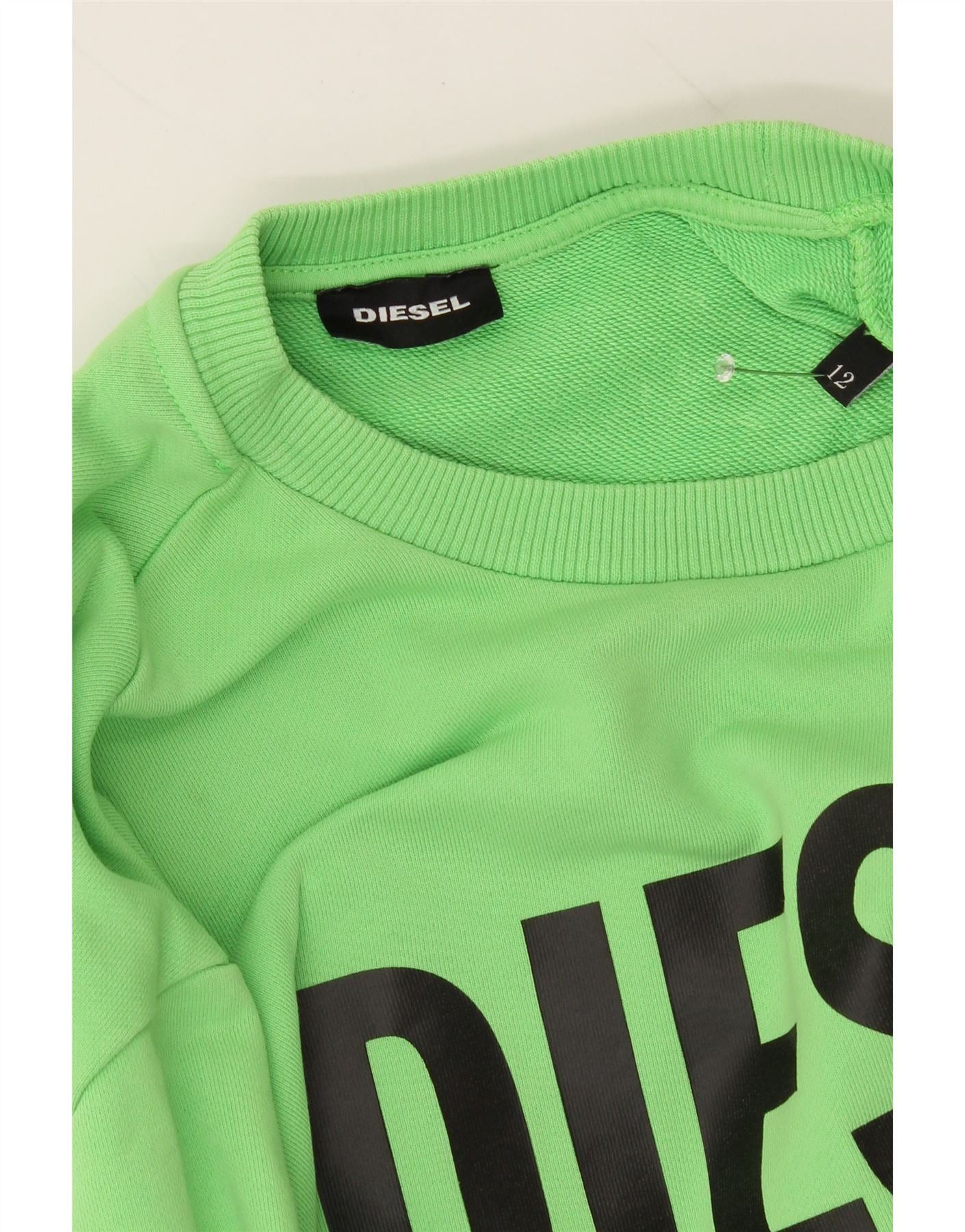 Diesel Boys Graphic Sweatshirt Jumper 11-12 Years Green Cotton Size M / US 6-8 / IT 42-44 - 4 Thumbnail