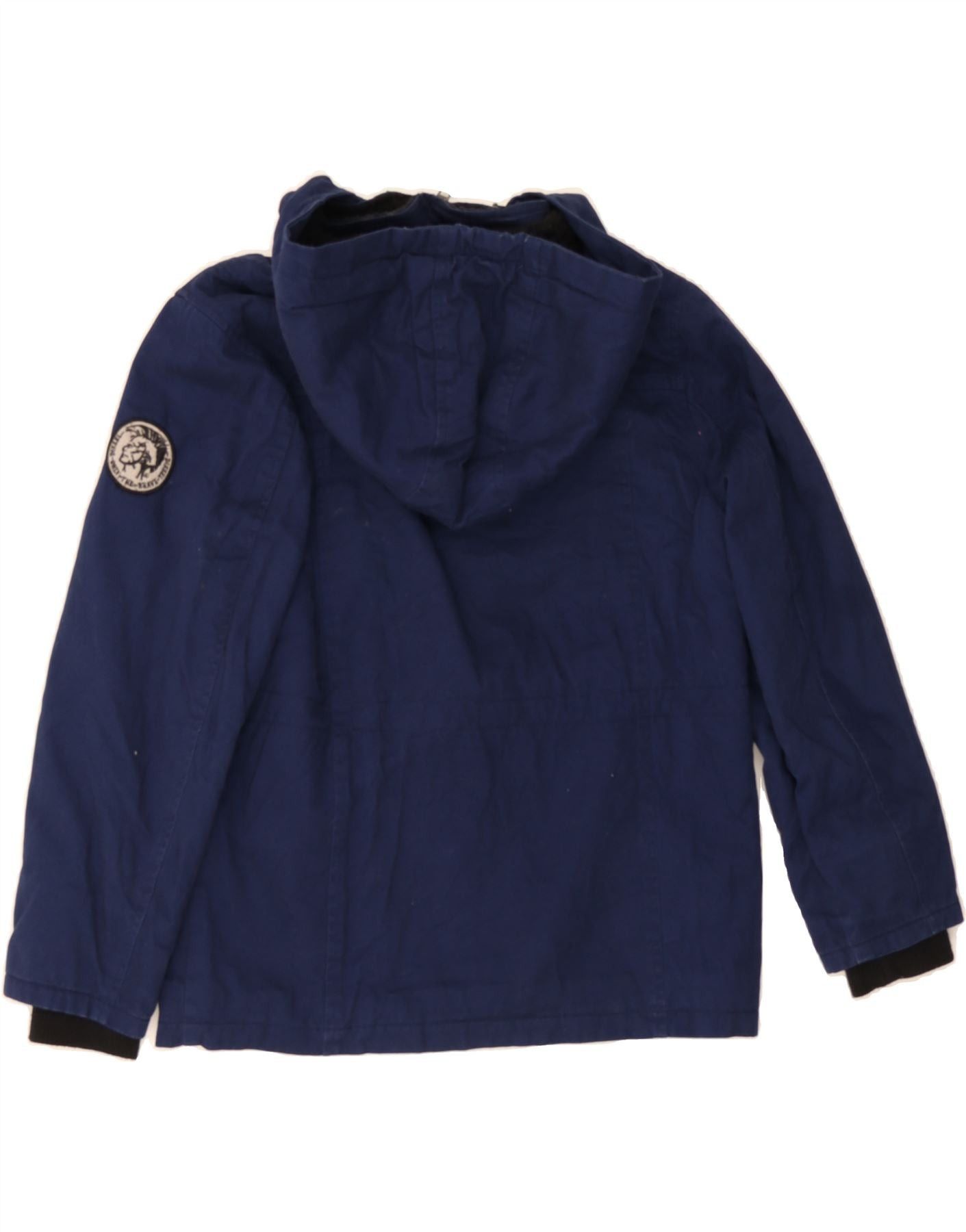 Diesel Boys Graphic Hooded Windbreaker Coat 10-11 Years Navy Blue C Size M / US 6-8 / IT 42-44 - 2 Thumbnail