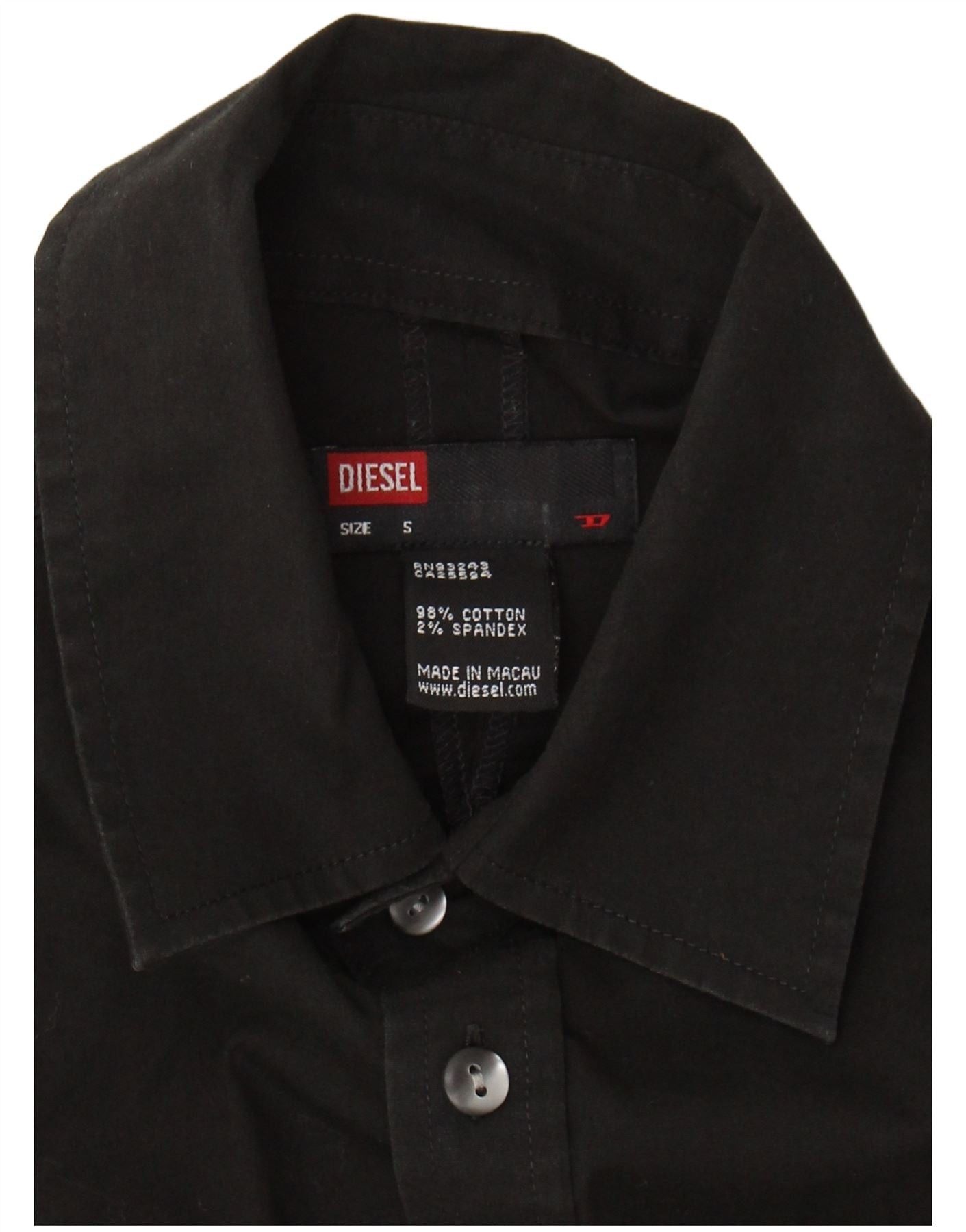 Diesel Womens Paris Shirt UK 10 Small Black Cotton Size XXS / US 00 / IT 34 - 3 Thumbnail