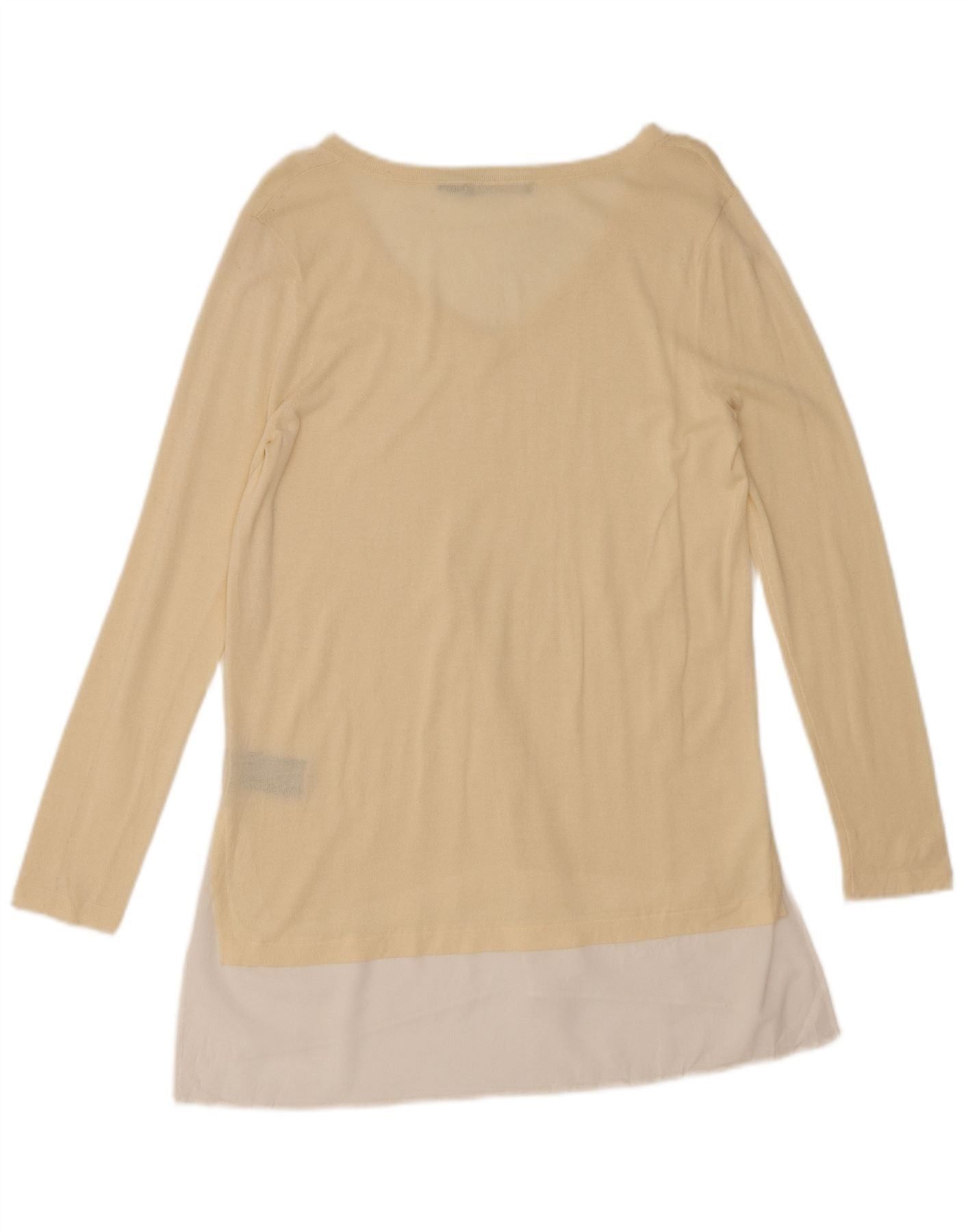 Ralph Lauren Womens Long Sleeve Jumper Dress UK 10 Small Beige Colourbloc Size S / US 4 / IT 40 - 2 Thumbnail