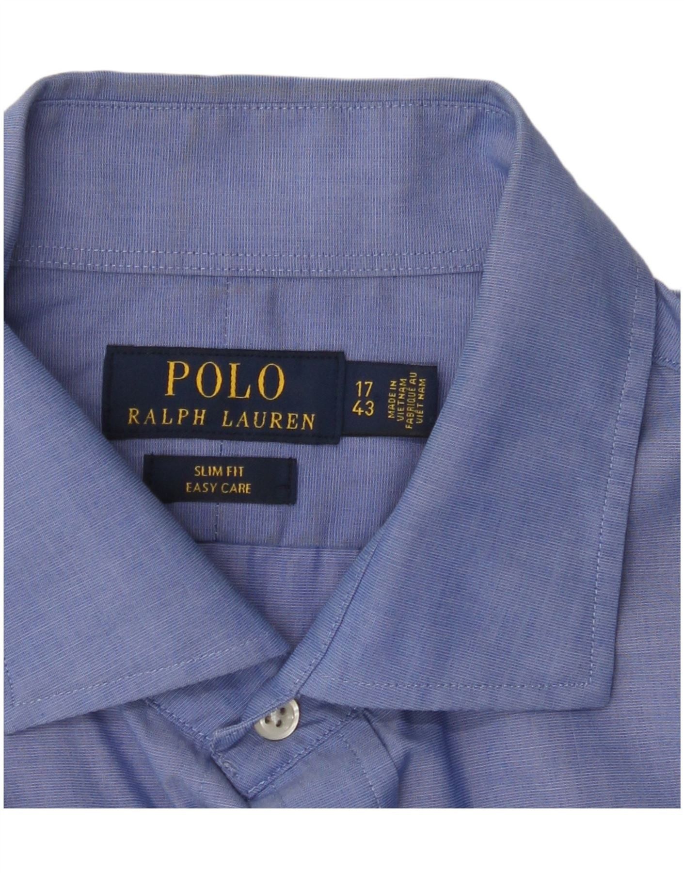 Polo Ralph Lauren Mens Slim Fit Shirt 43 17 XL Blue Size US XL / EU 56 / 4 - 4 Thumbnail