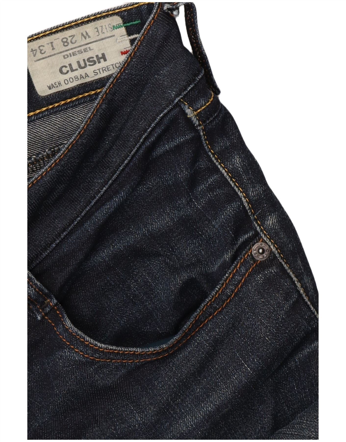 Diesel Womens Clush Skinny Jeans W28 L34 Navy Blue Size 42" / US 20 - 3 Thumbnail