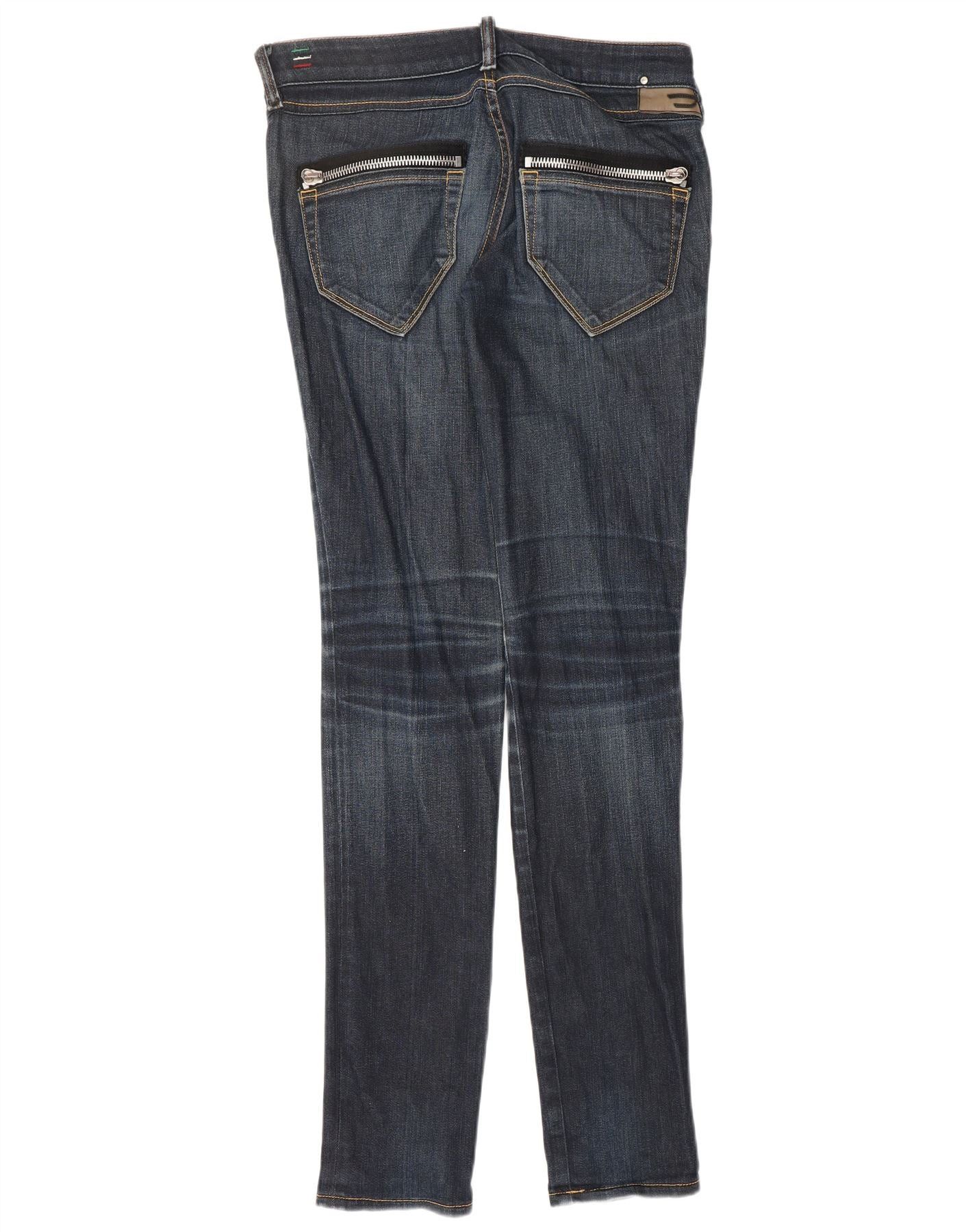 Diesel Womens Clush Skinny Jeans W28 L34 Navy Blue Size 42" / US 20 - 2 Thumbnail